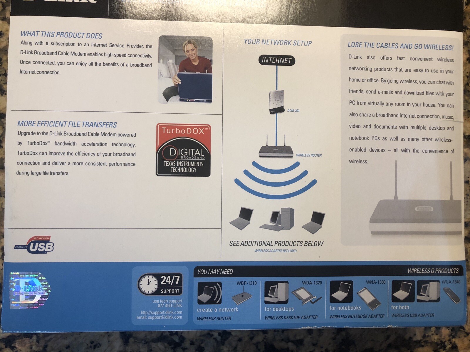 D-Link DCM-202 DOCSIS Broadband Cable Modem