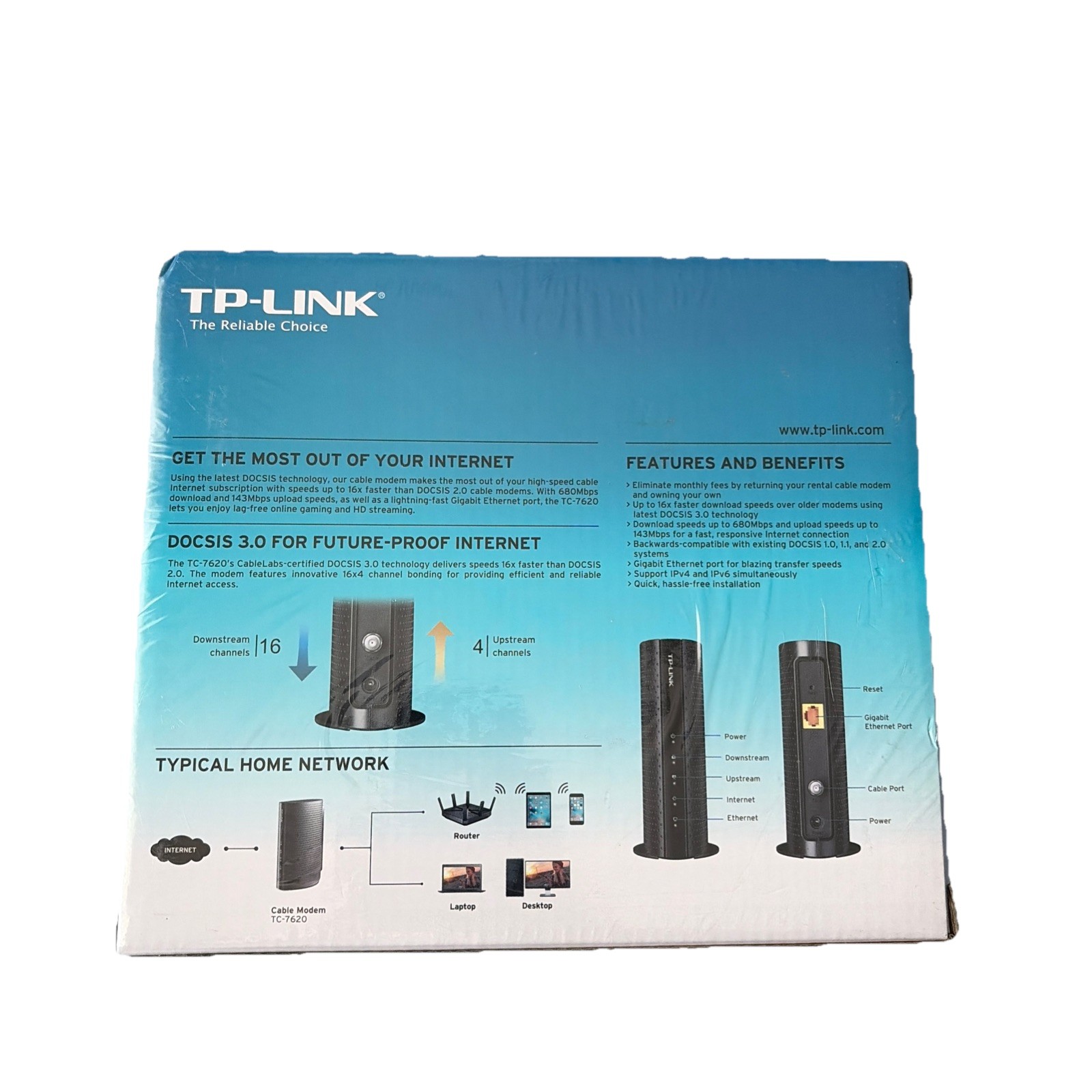TP-LINK TC-7620 680Mbps Cable Modem