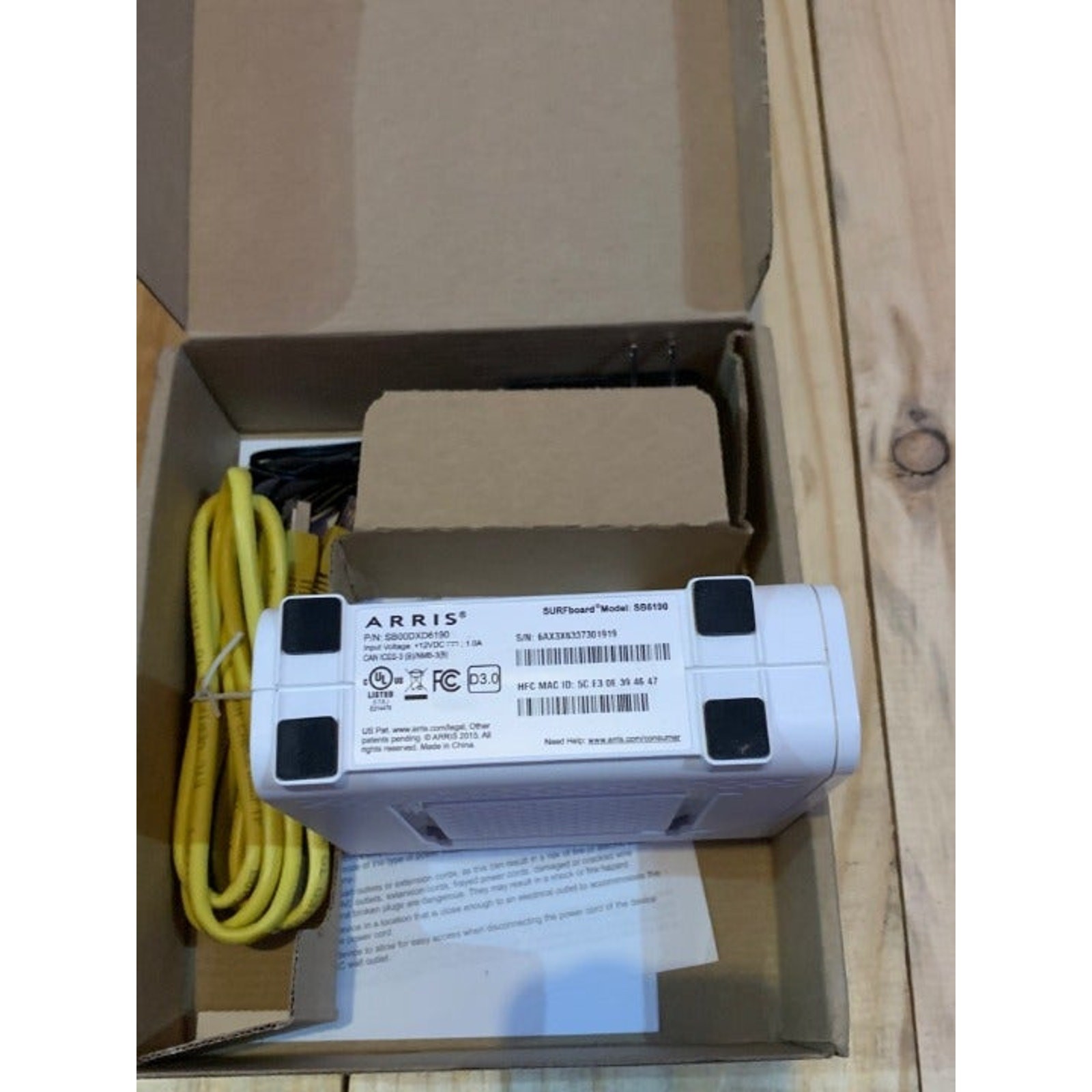 ARRIS Surfboard Factory (32×8) DOCSIS 3.0 Cable Modem (SB6190-RB)
