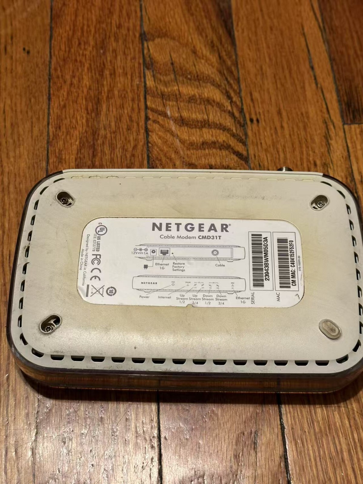 Netgear CMD31T High-Speed Cable Modem DOCSIS 3.0 Pre-owned