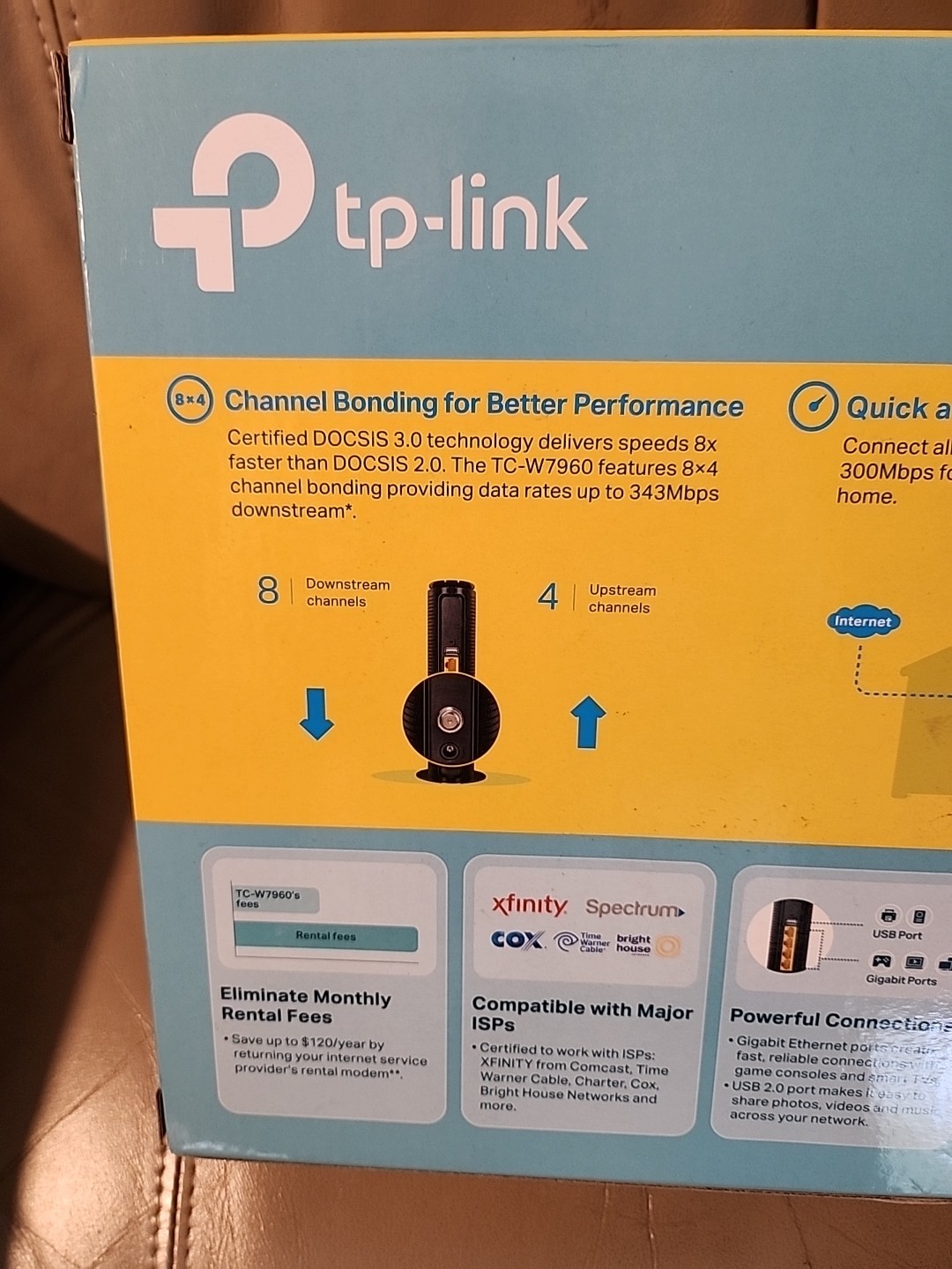 TP-Link TC-W7960 300Mbps Wireless Modem Router – Black