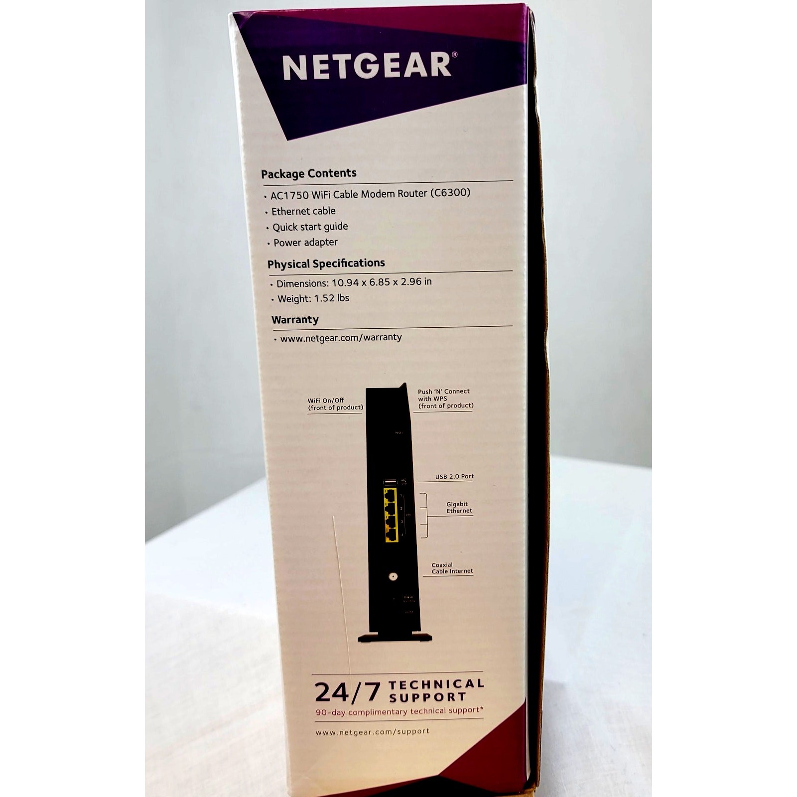 NetGear Ac1750 Wifi Cable Modem Router No Rental Fees 802.11 ac Dual Band Gb