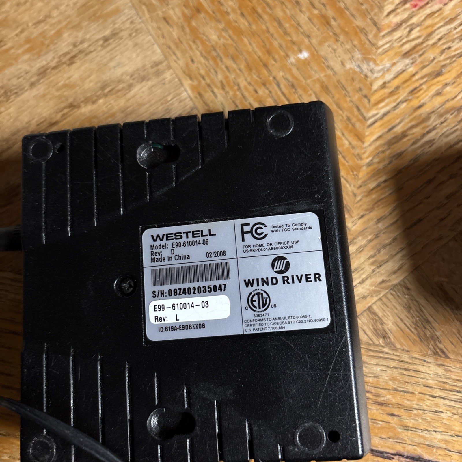 Westell E90-610030-06 Rev.D DSL2+ Router Modem w/ Adapter