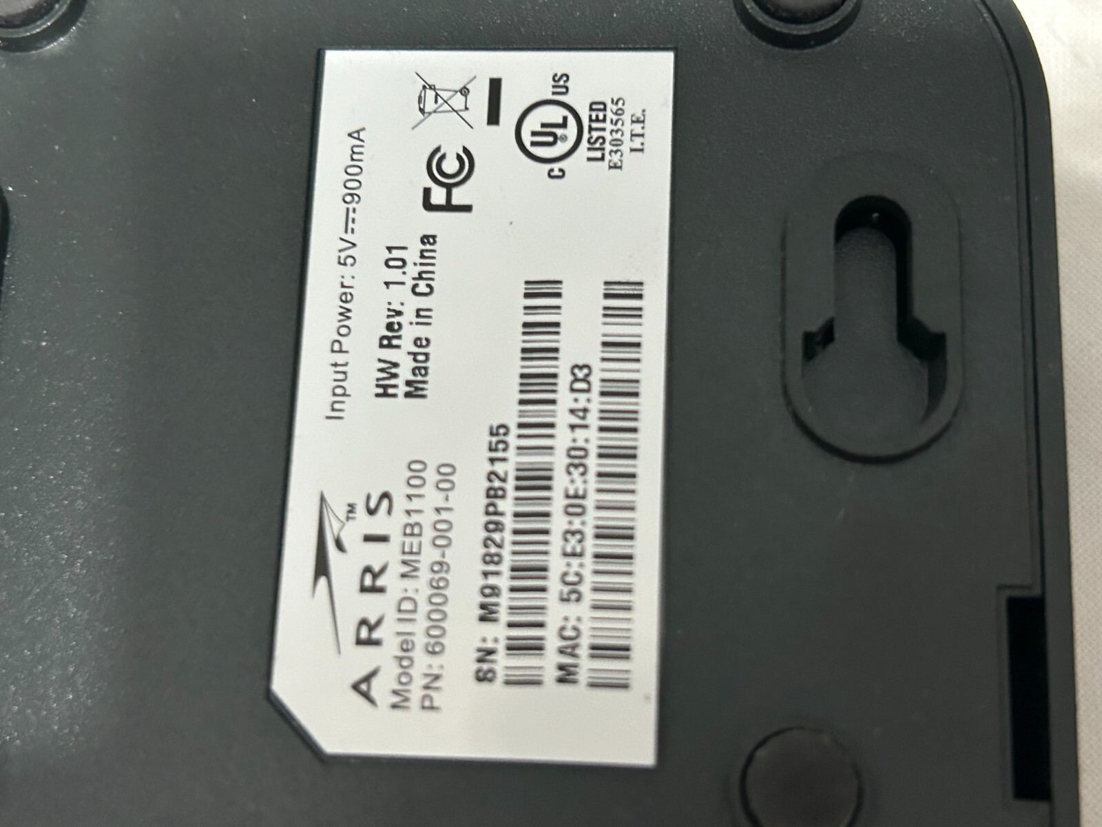 Arris MEB1100 MoCa to ETHERNET Bridge Frontier Fios