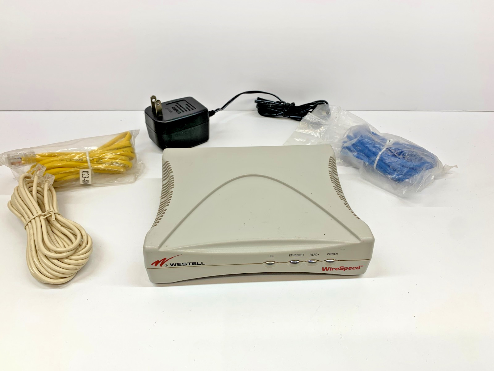 Westell Wirespeed DSL Modem A90-210015-04 Cables and Adaptor For Home or Office