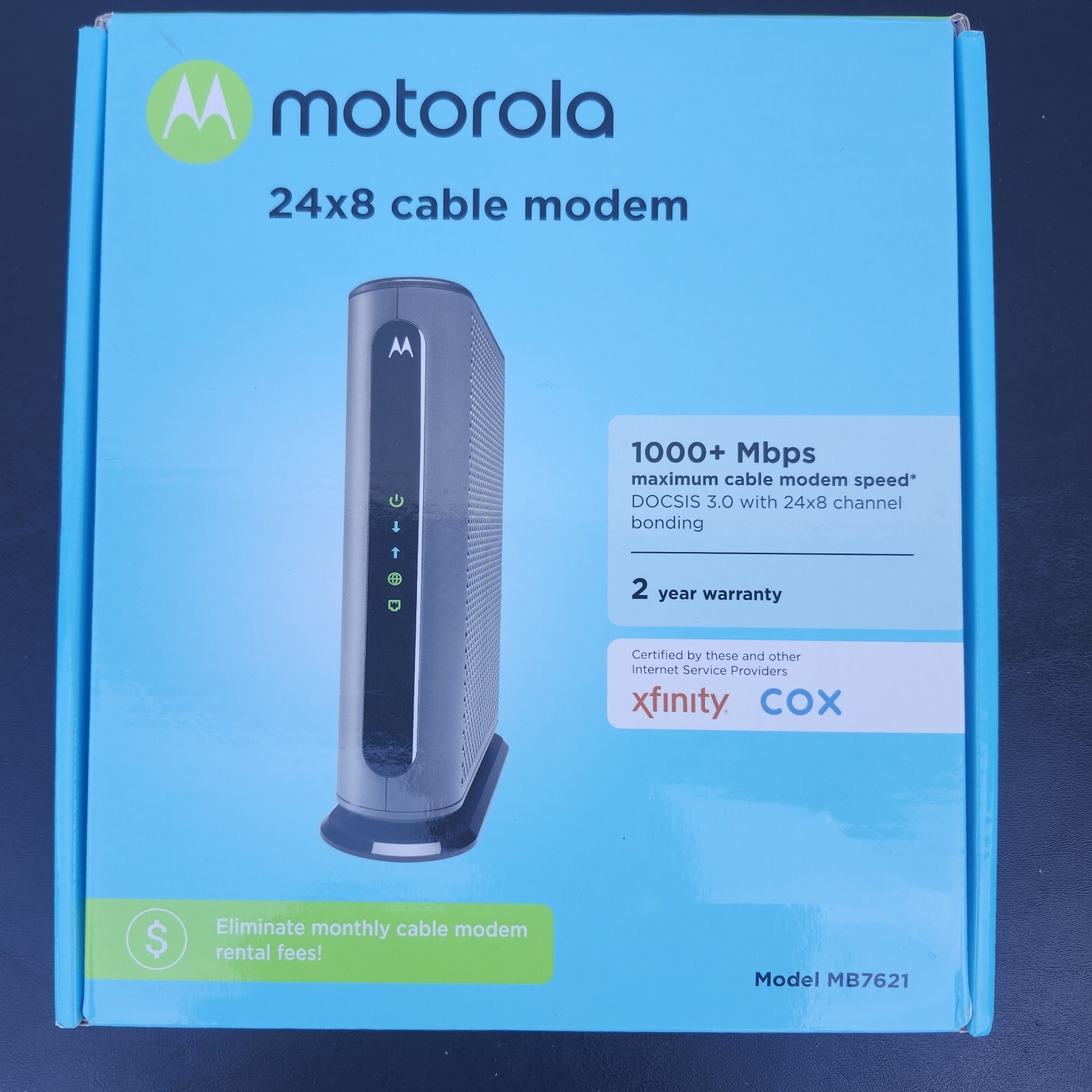 Motorola 24×8 cable modem MB7621-10 1000+ Mbps
