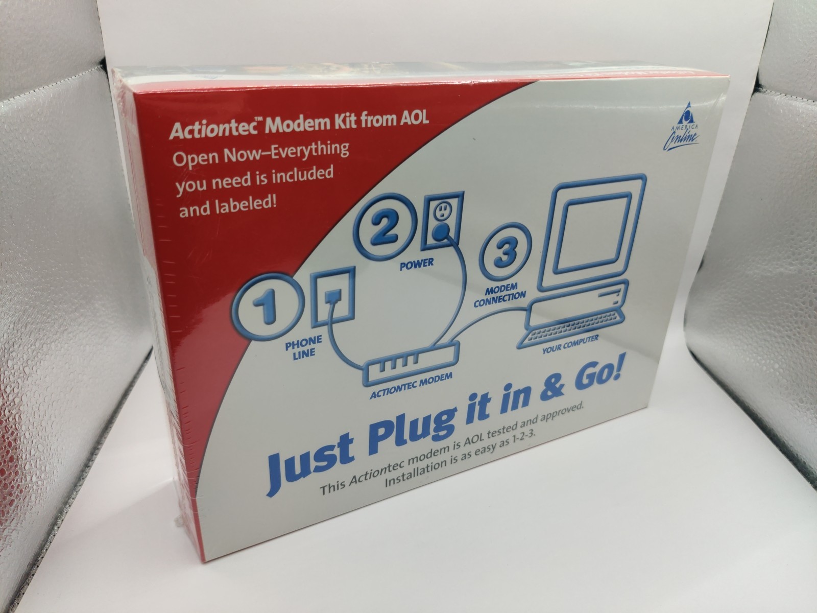 AOL America Online Actiontec Modem Kit from AOL EXUV9212-04 NEW OLD STOCK