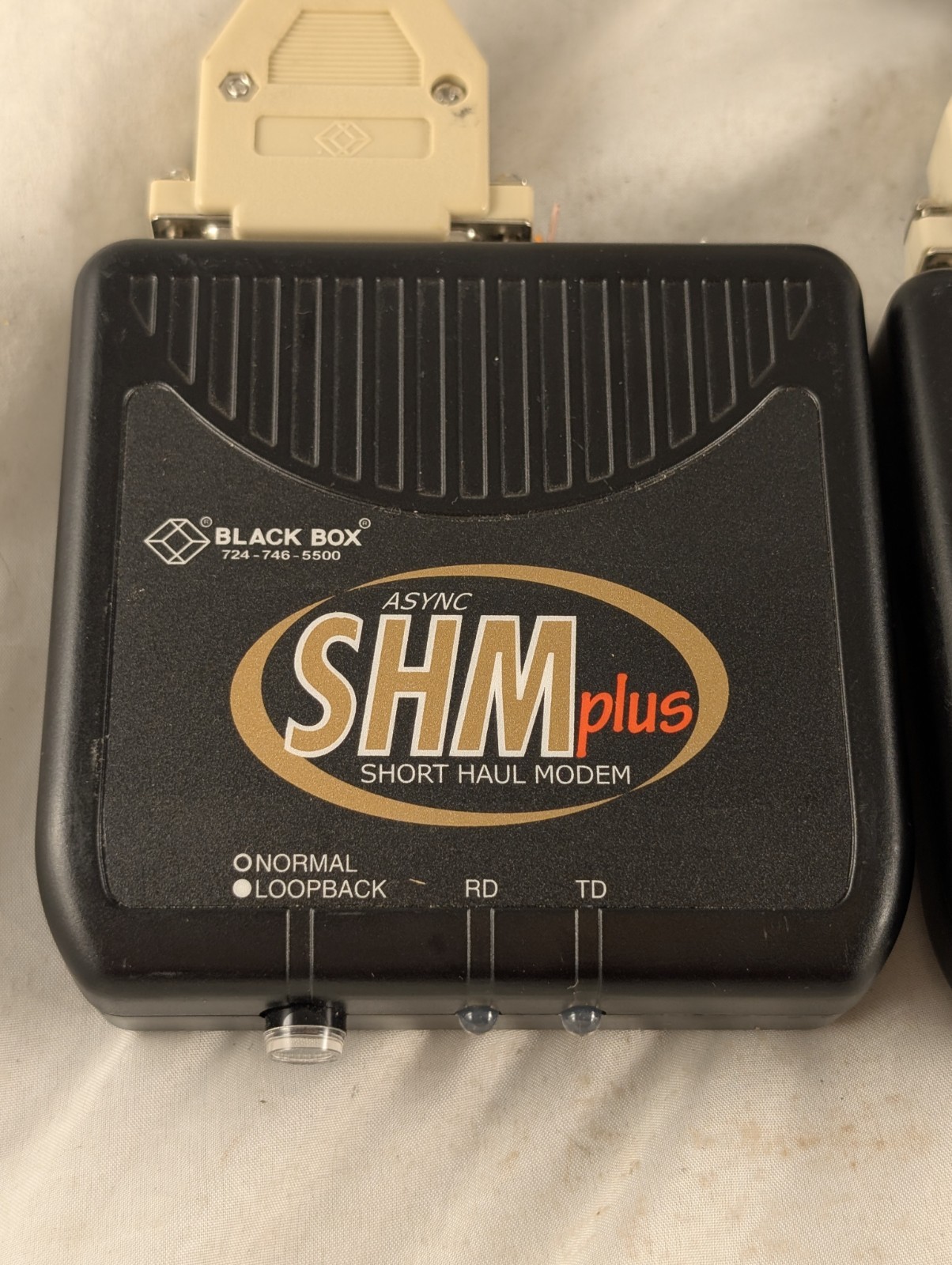 Lot of Two (2) Black Box ME800A-PLUS-R2 Short Haul Modems & 1x Power Supply