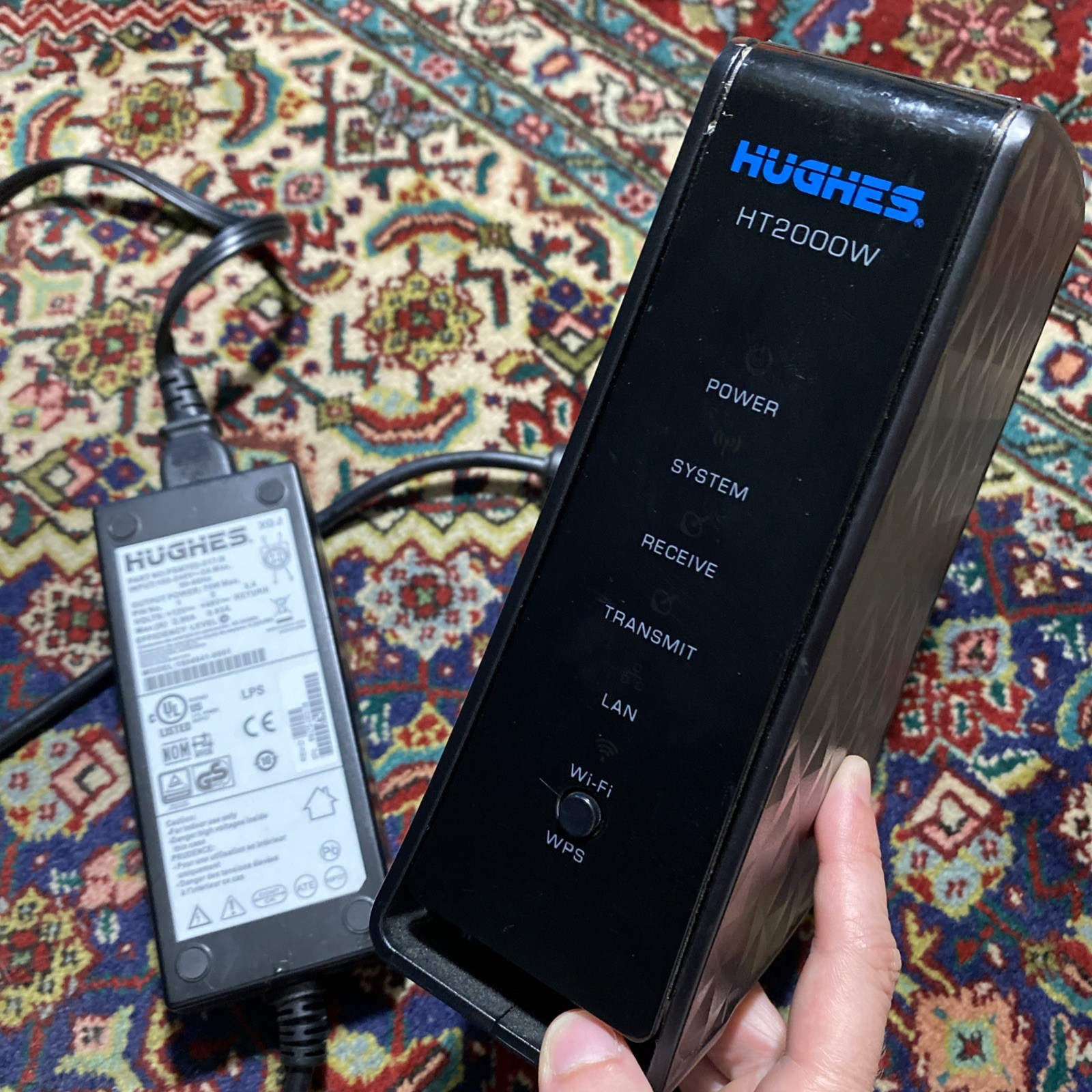 HughesNet HT2000W Black Satellite Dual Band 2.4Ghz-5Ghz Internet Modem Router