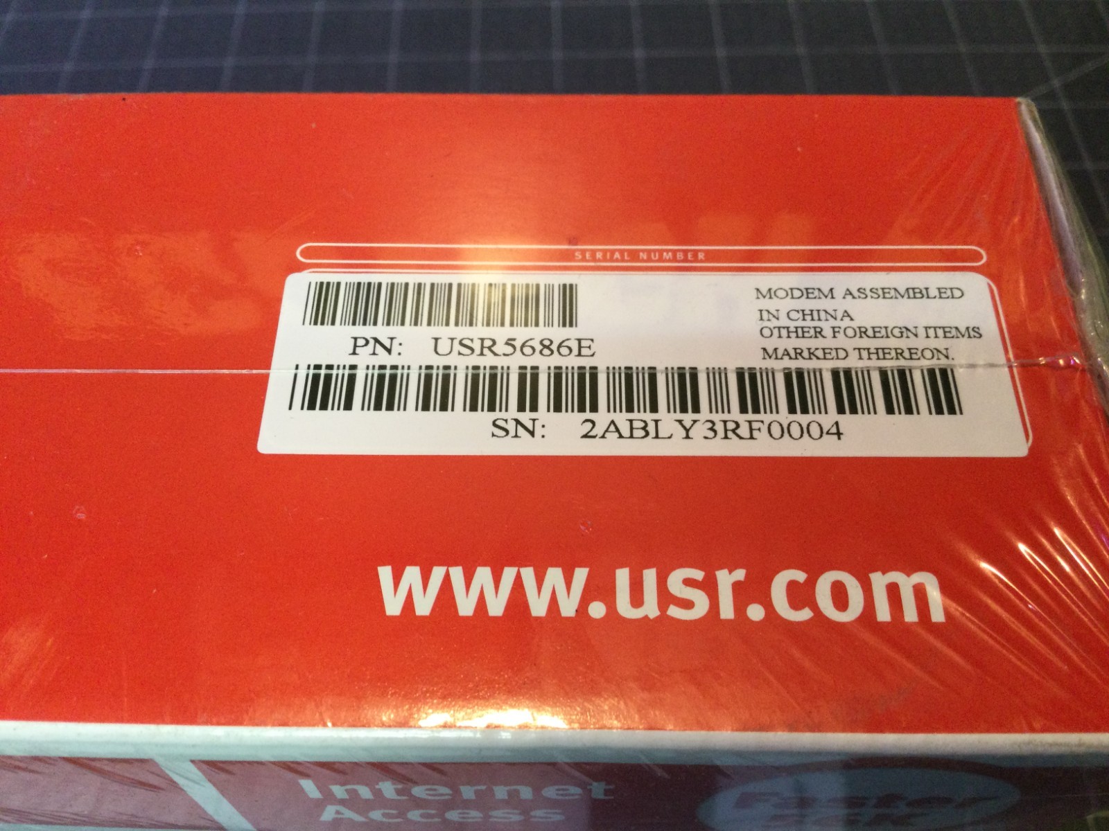 U.S. Robotics USR5686E 56K V.92 External Serial Faxmodem New Sealed Box