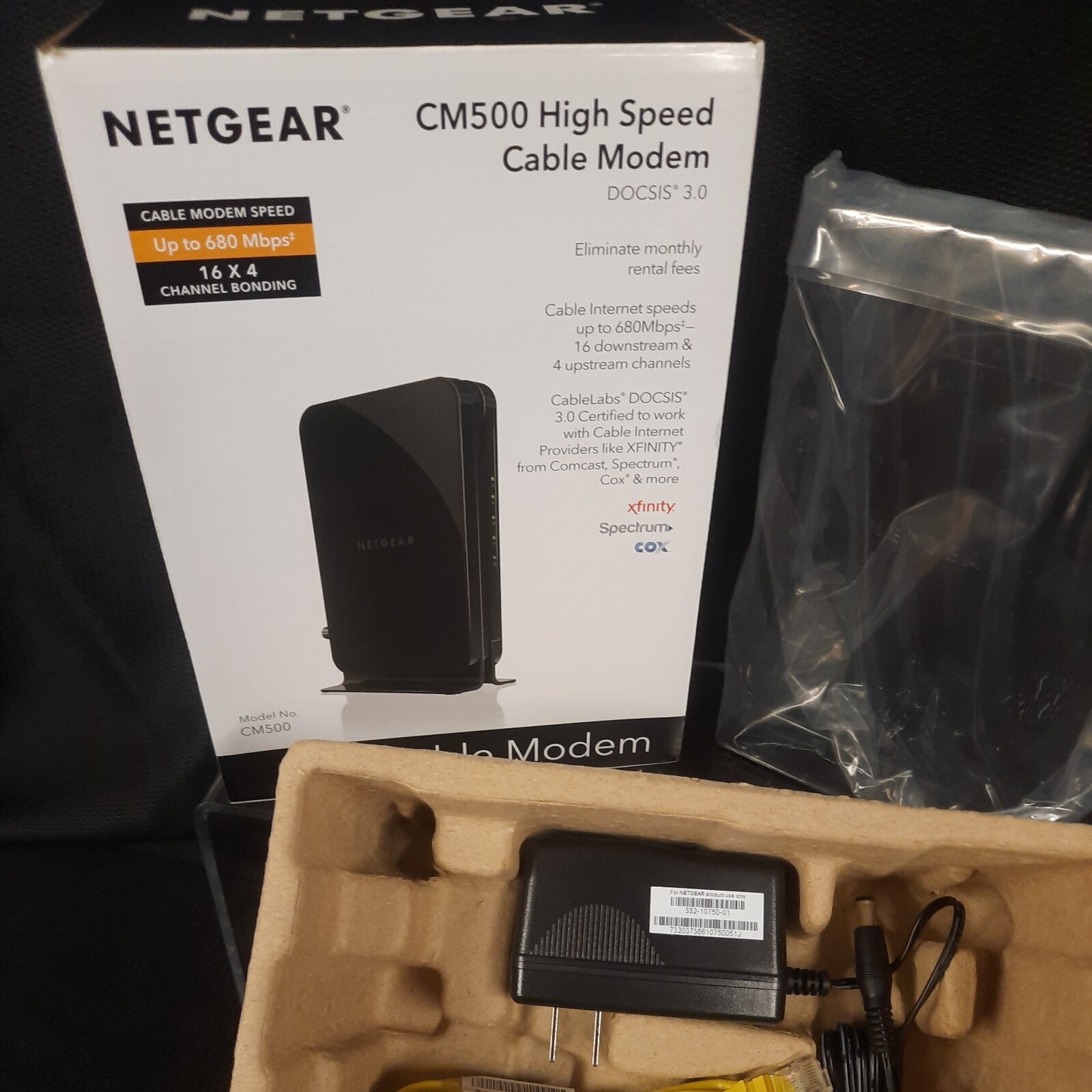 NETGEAR CM500 (CM500100NAS) 680 Mbps – Black