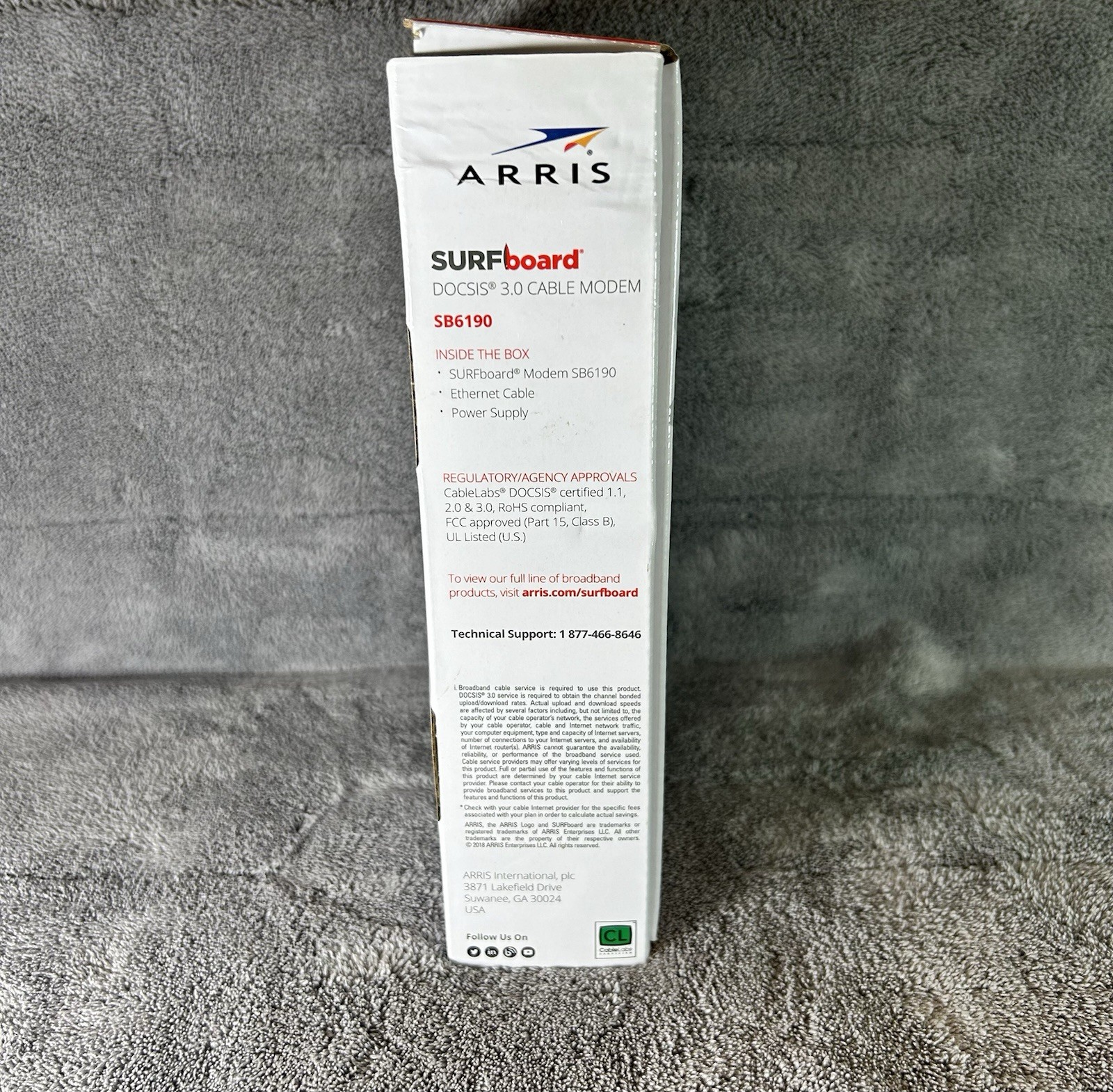 ARRIS Surfboard SB6190 Cable Modem DOCSIS 3.0 32×8 Tested W/Box Cables