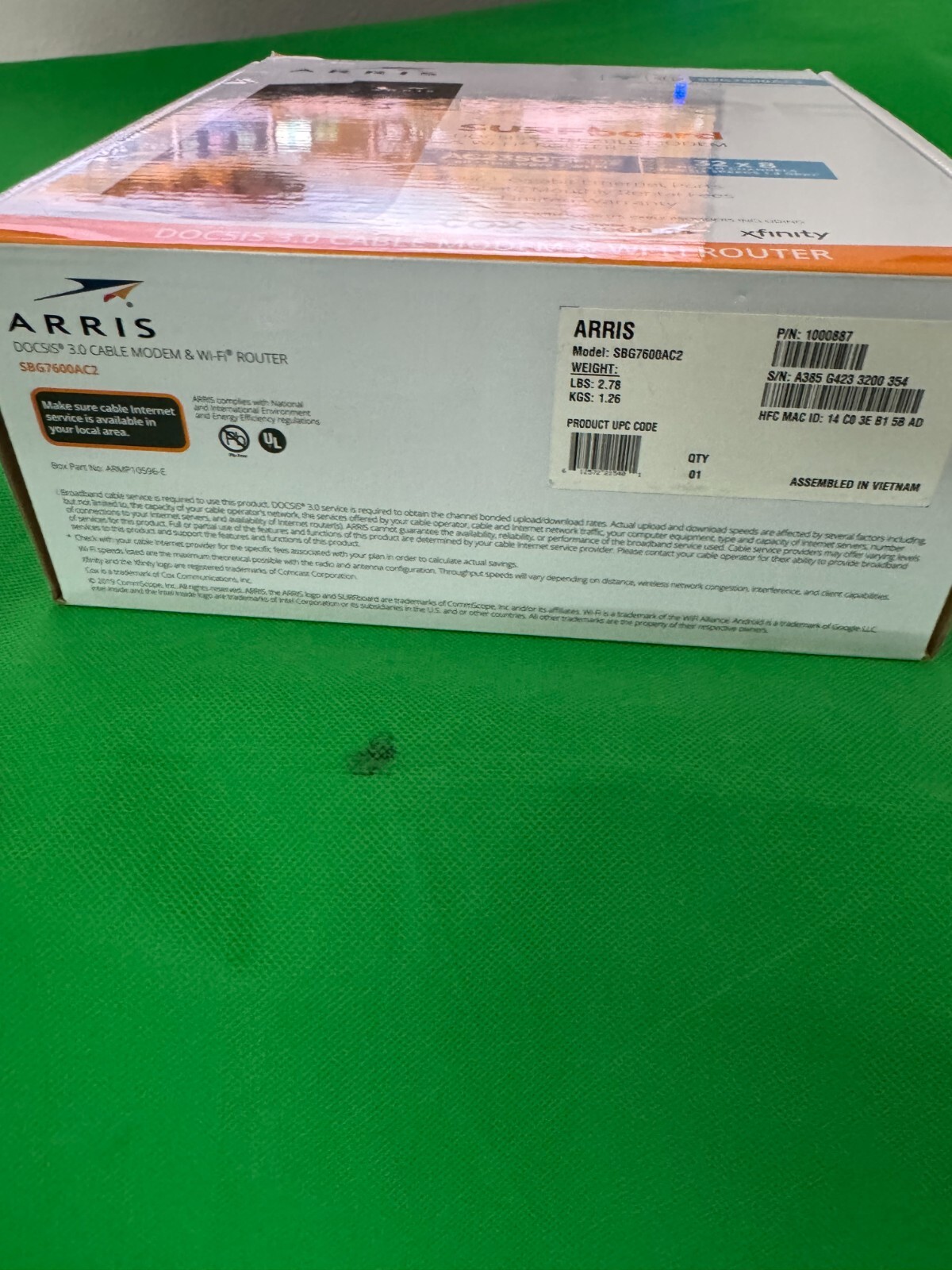 Arris Surfboard SBG7600AC2
