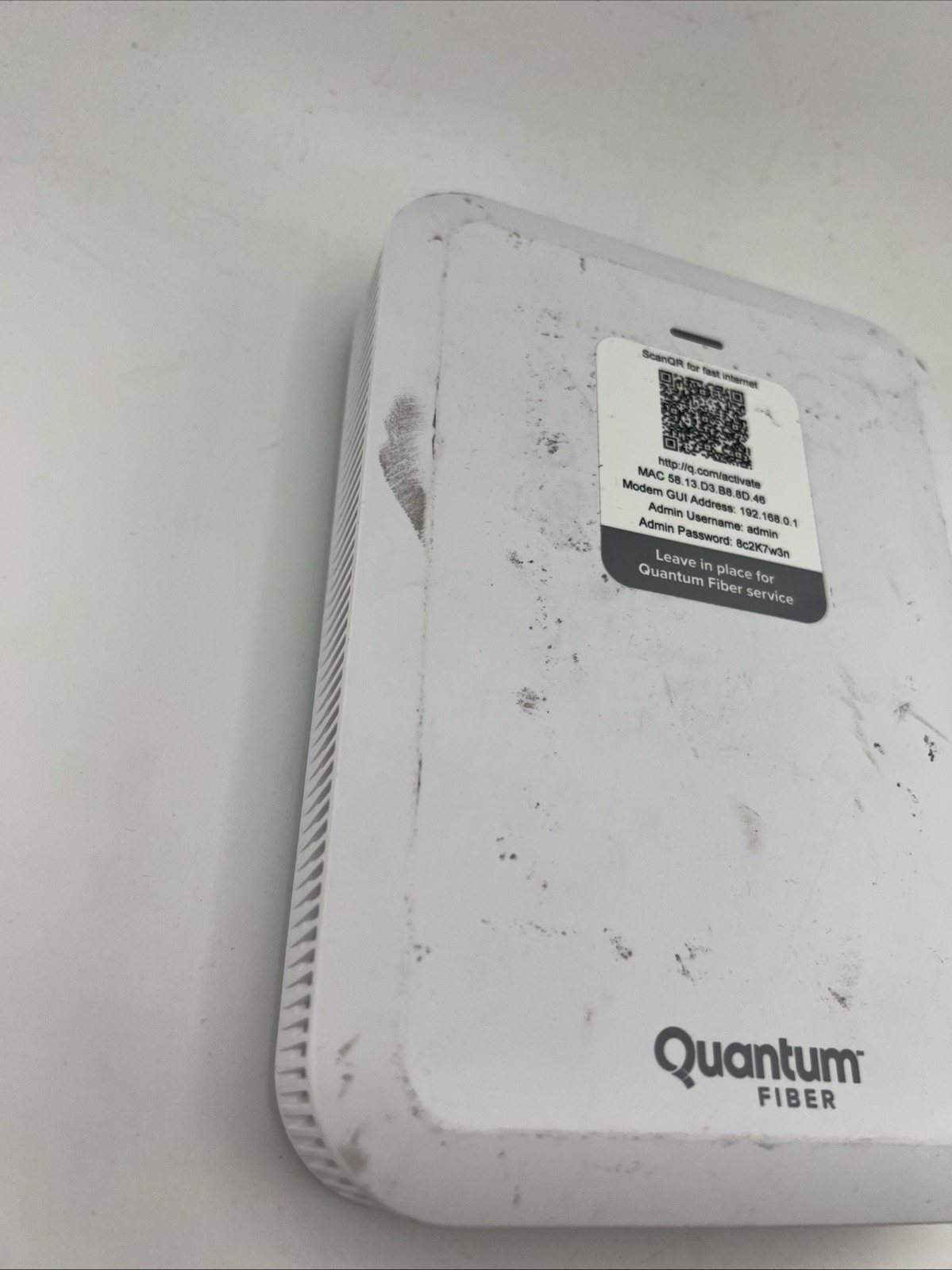 Quantum Fiber C5500XK High Performance Modem No Power Cord