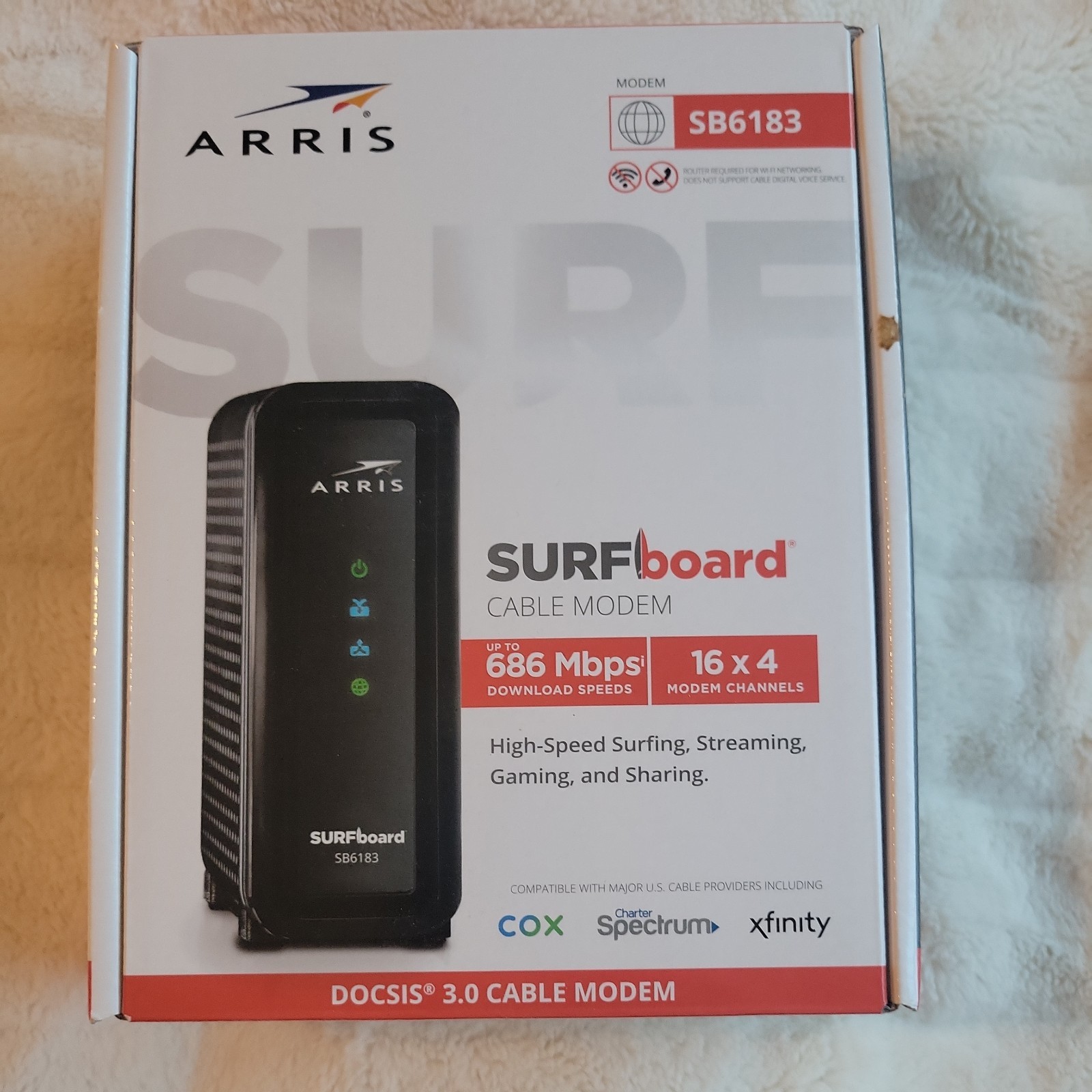ARRIS Surfboard DOCSIS 3.0 Cable Modem Approved on Xfinity Comcast 9B52