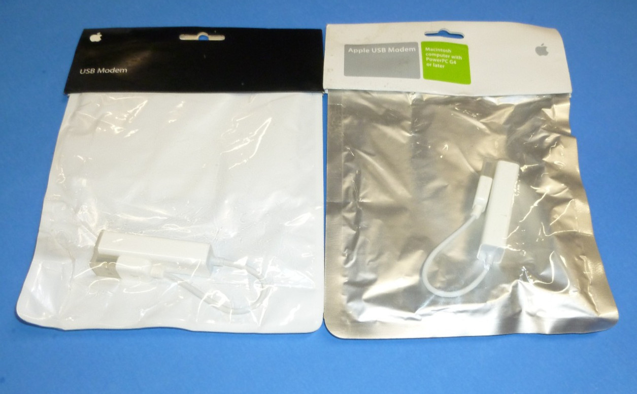 (Lot of 2) New Apple USB Dial-up External 56 Kbps Modem Model MA034Z/A
