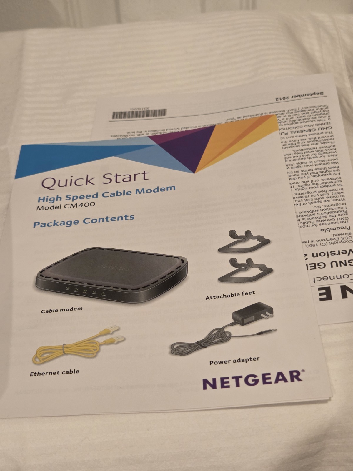 NETGEAR CM400 DOCSIS 3.0 Cable Modem 340 Mbps for Xfinity IPv6 Black