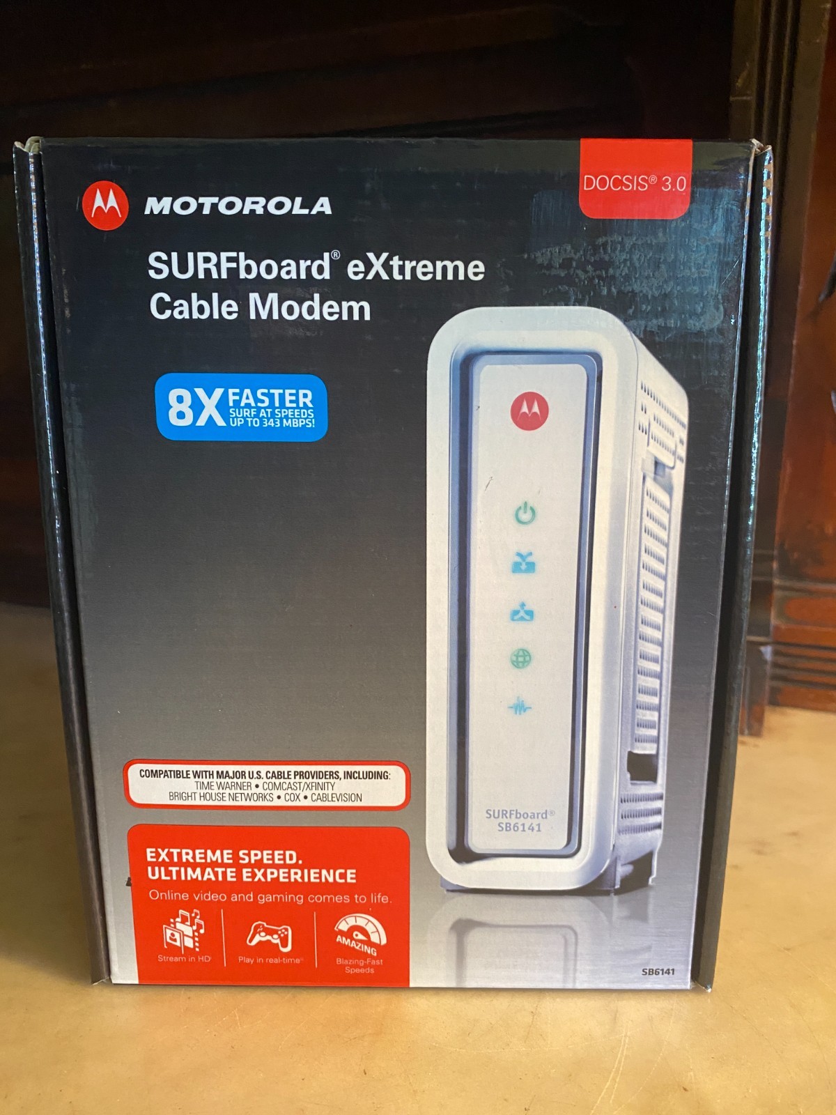 Motorola SURFboard SB6141 DOCSIS 3.0 Cable Modem Open Box Complete