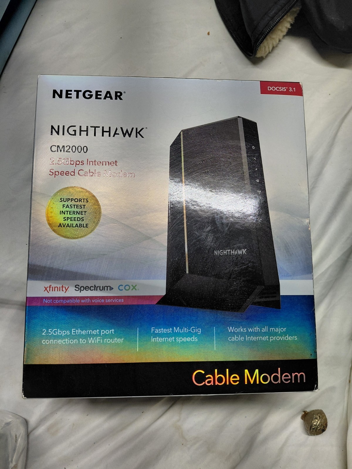 Netgear Nighthawk CM2000 2.5Gbps Multi Gig Internet Speed Cable Modem DOCSIS 3.1