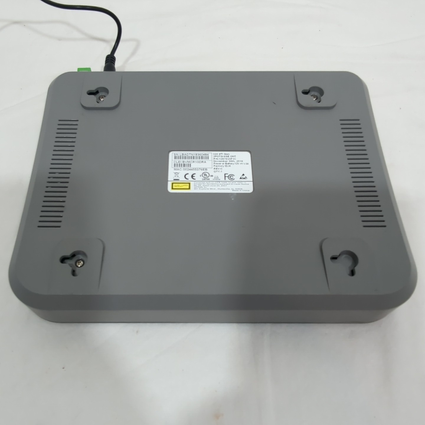 ADTRAN Total Access 324 4th Gen ONT | 2POTS / 4GE | w/ Power Supply