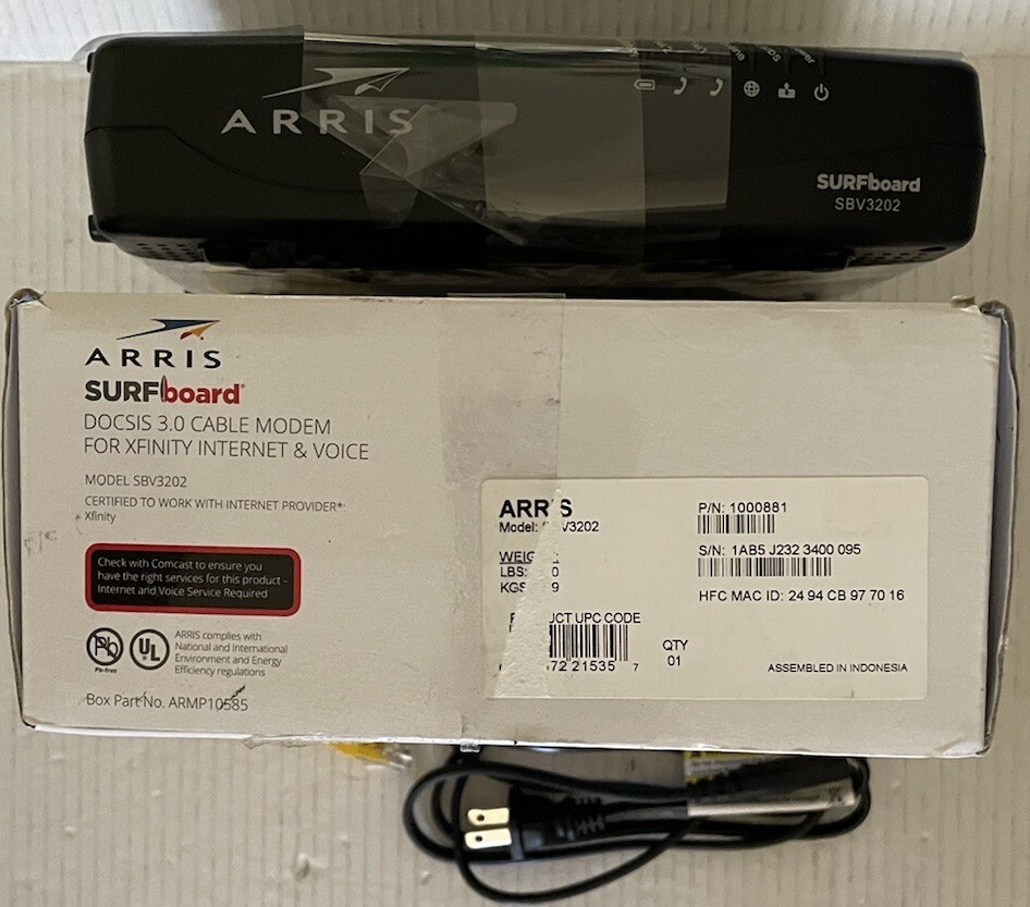 Arris Surfboard DOCSIS 3.0 Cable Modem SBV3202