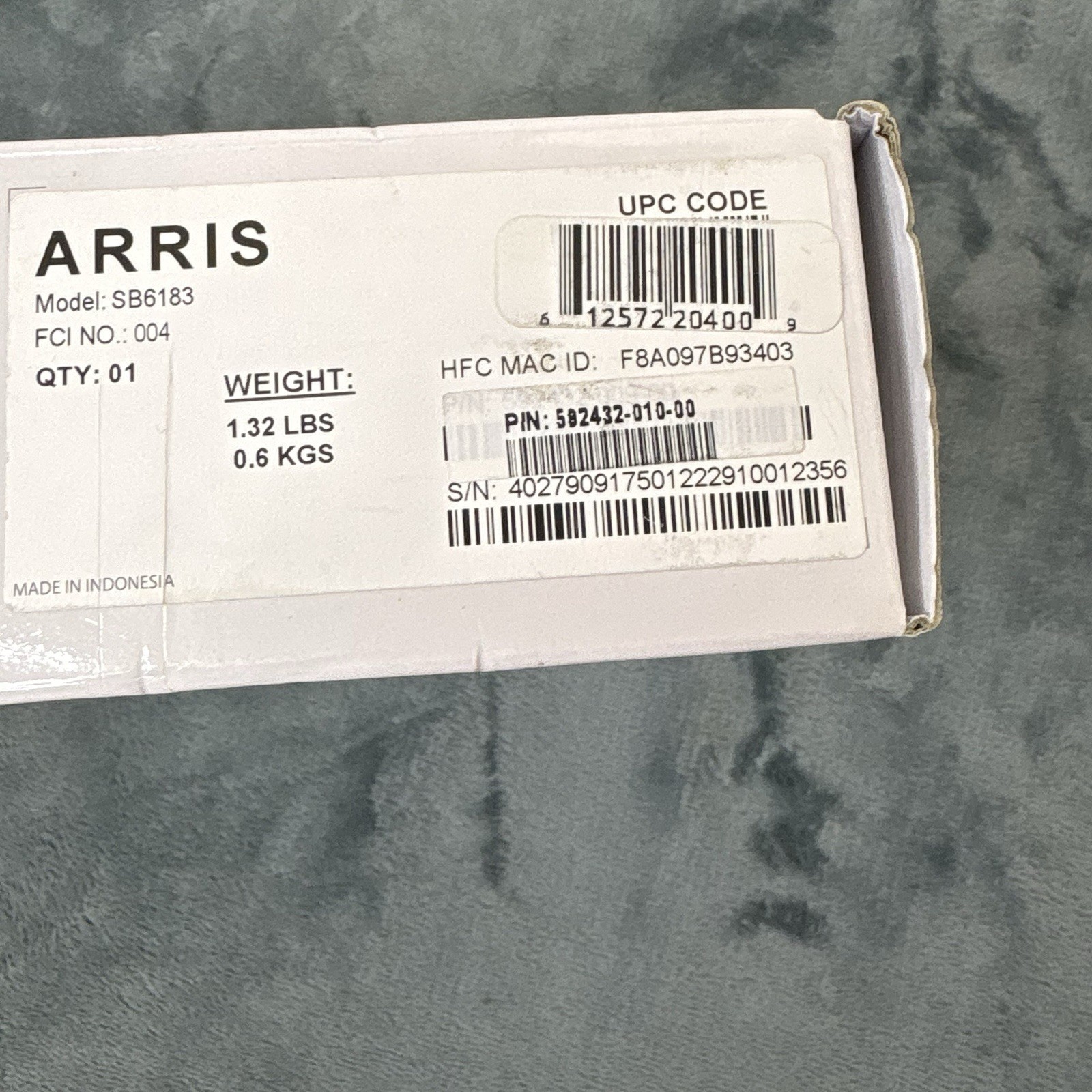 ARRIS SURFboard SB6183 DOCSIS 3.0 16×4 Gigabit Cable Modem, 686 Mbps