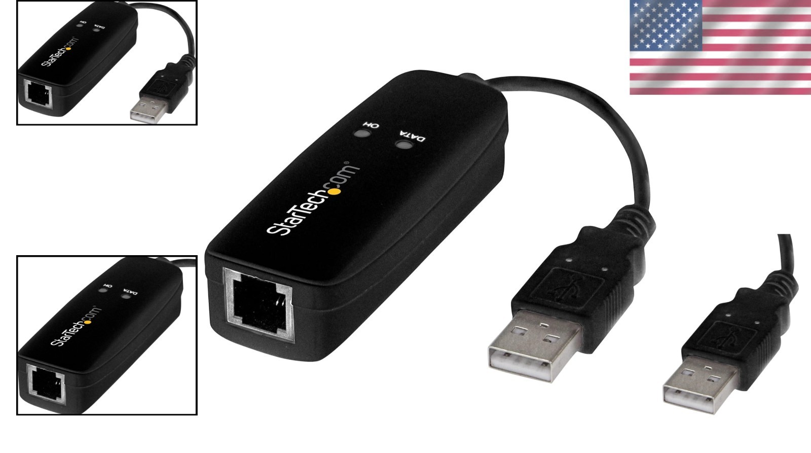 StarTech USB 2.0 Fax Modem, 56K V.92, Data/Fax Support