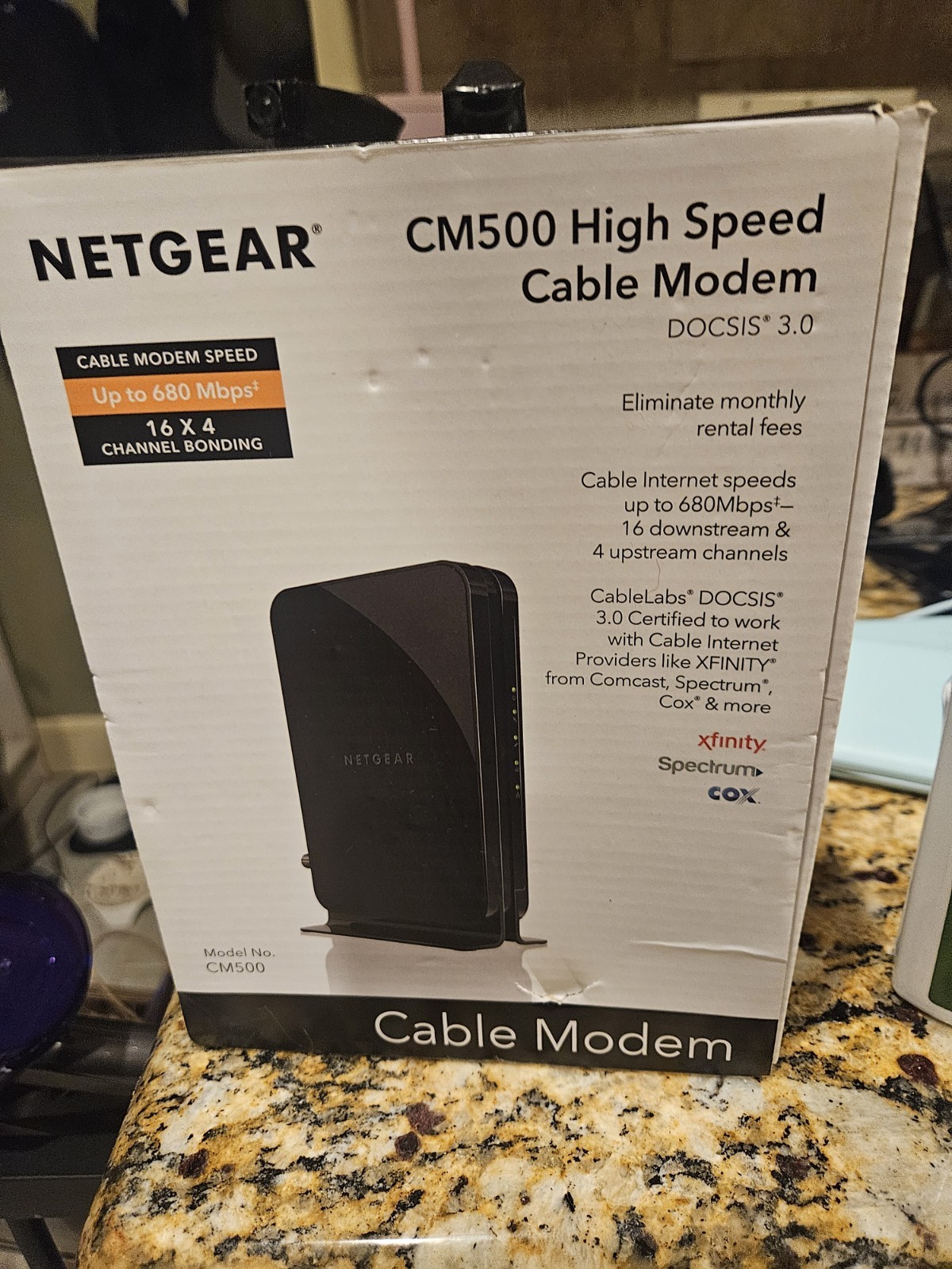 NETGEAR CM500 High Speed Cable Modem – Open Box / Never Used (DOCSIS 3.0)