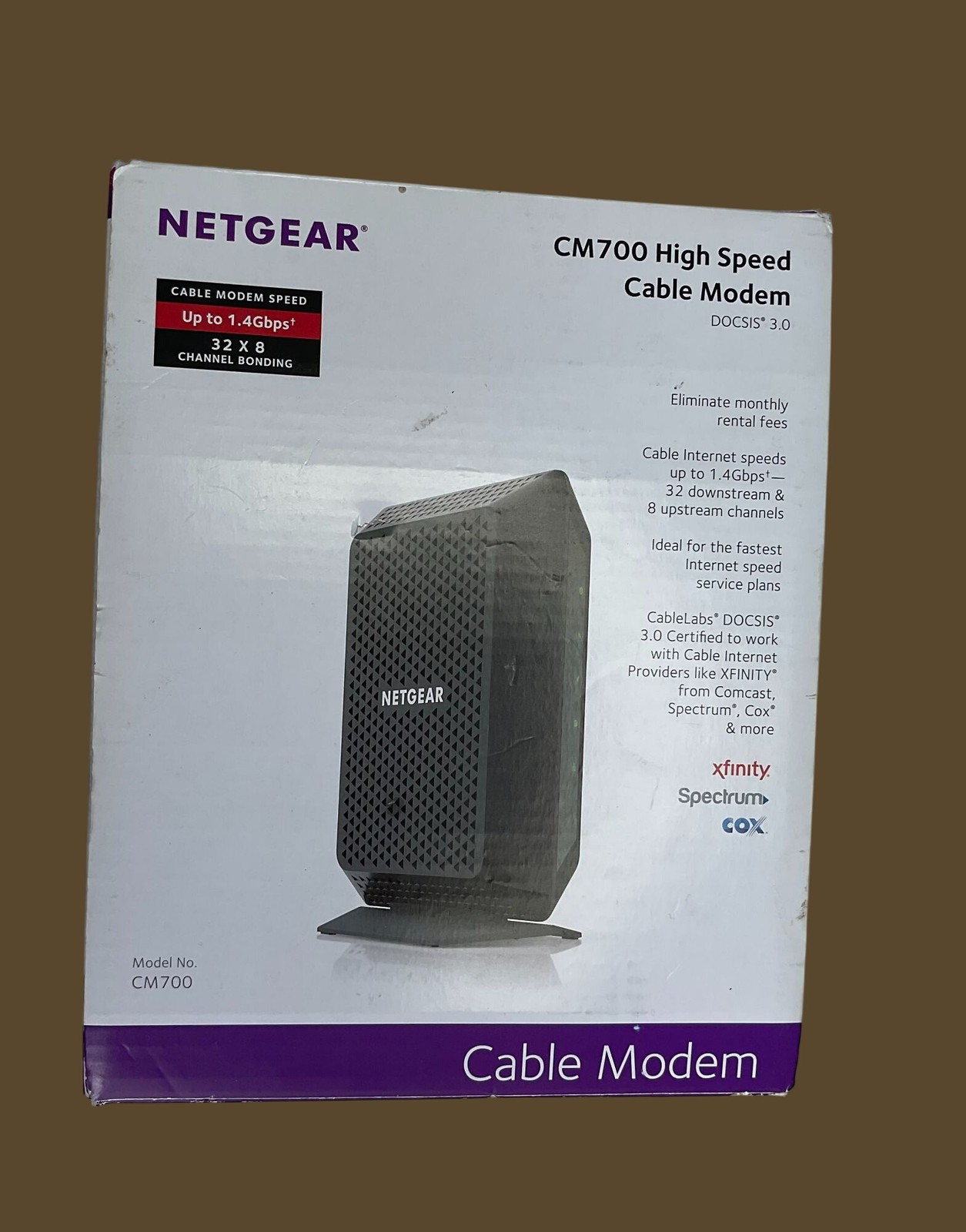 Netgear CM700 High Speed Cable Modem DOCSIS 3.0 Up To 1.4Gbps Xfinity Spectrum &