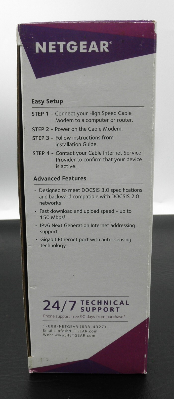 Netgear High Speed Cable Modem Internet DOSCIS 3.0 CMD31T IPv6 New