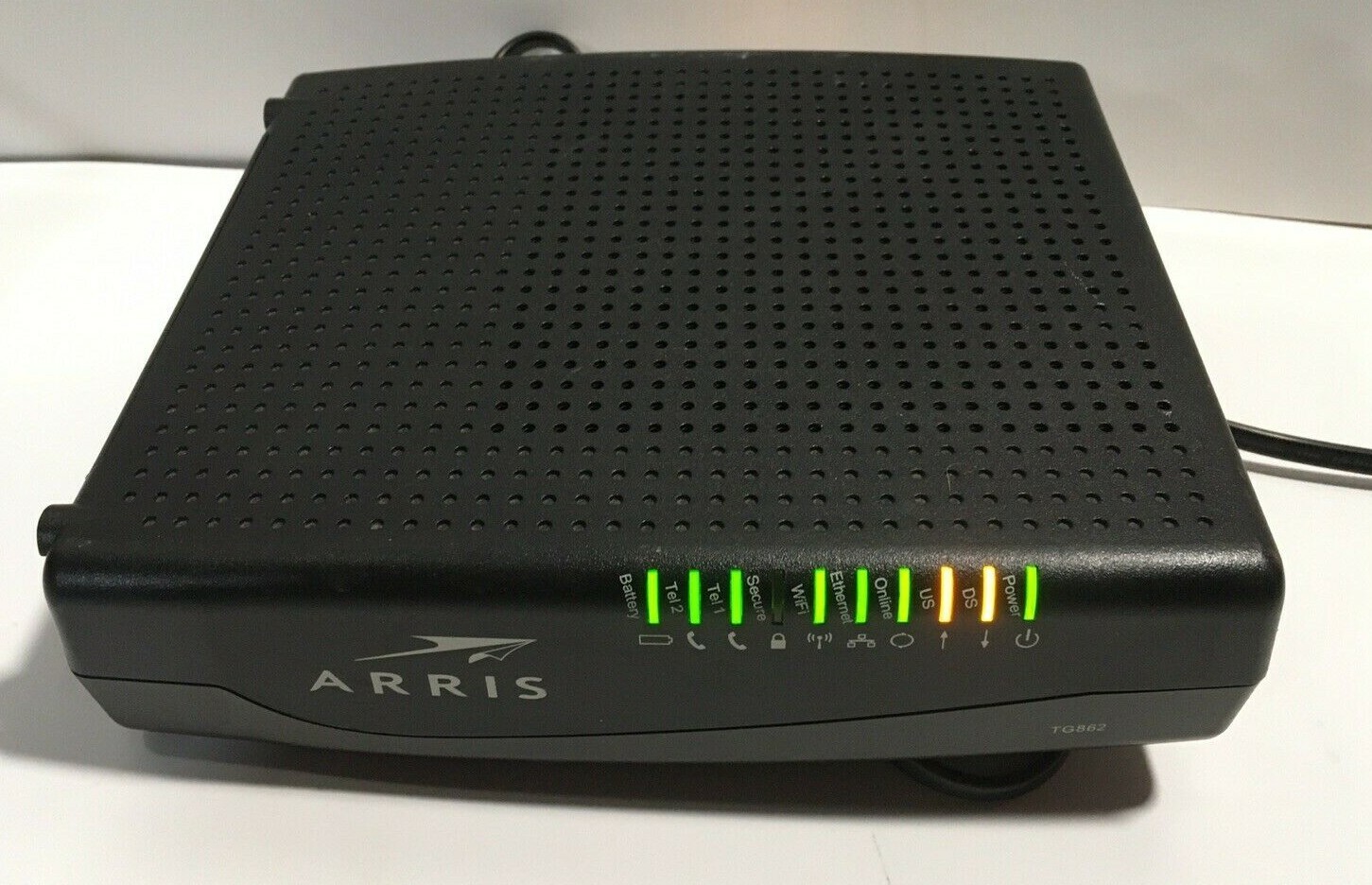 ARRIS TG862G DOCSIS 3.0 Residential Gateway 802.11n 4 port router w Power TESTED