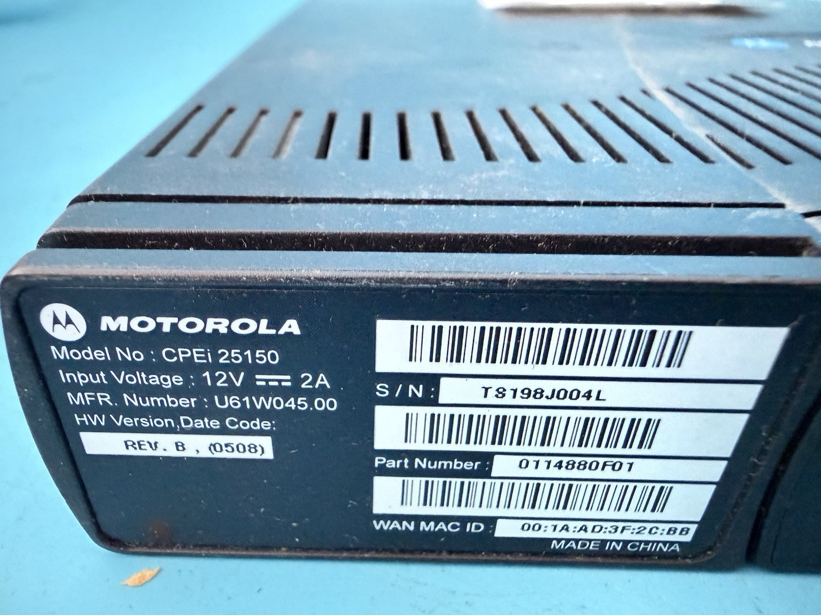 Motorola CPEi 25150 WiMAX Modem Router | 12V 2A | Tested | Rare Industrial CPE 5