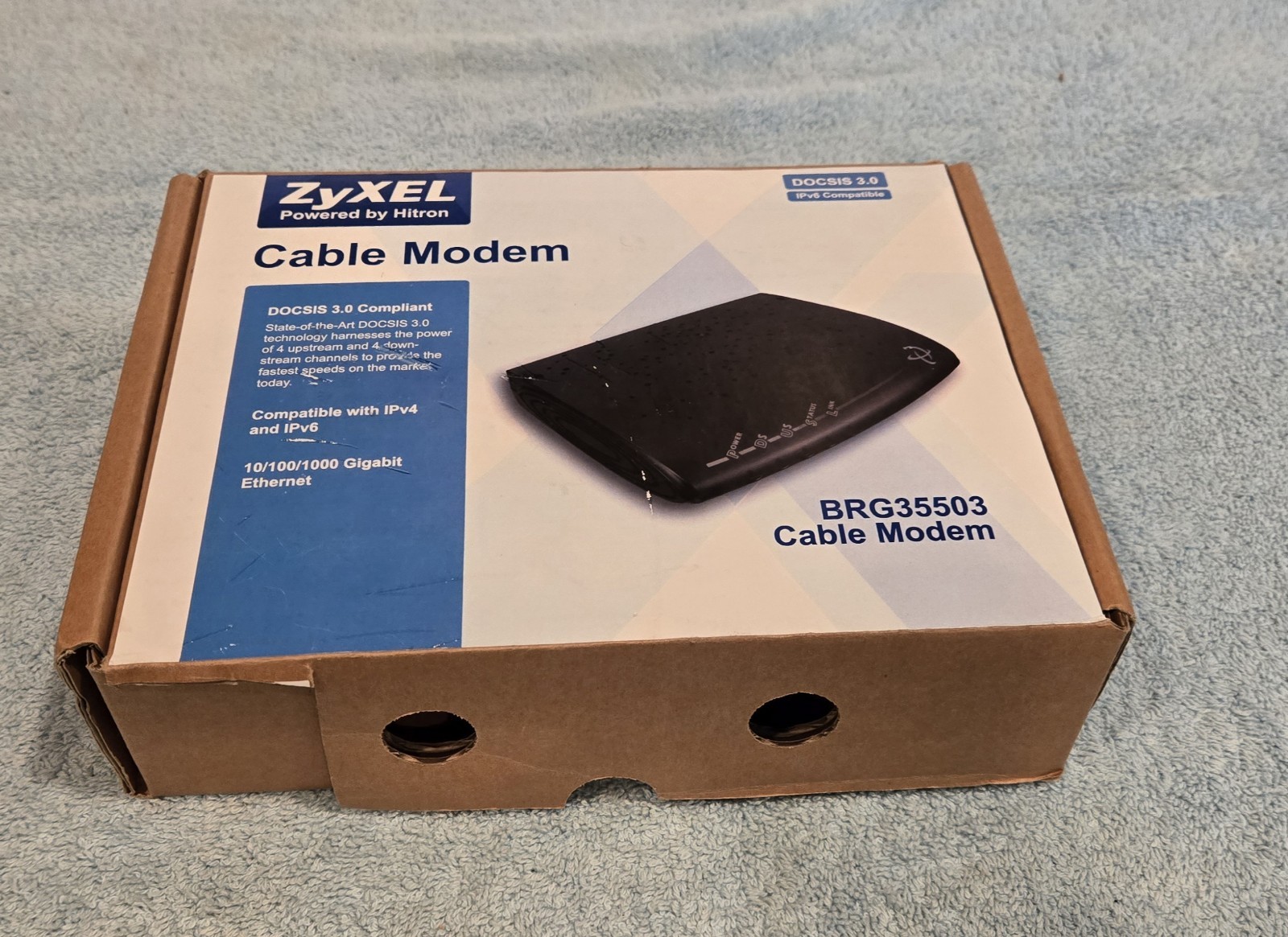 ZyXEL BRG-35503 Cable Modem, DOCSIS 3.0, IPv4 & IPv6 compatible – New Open BOX