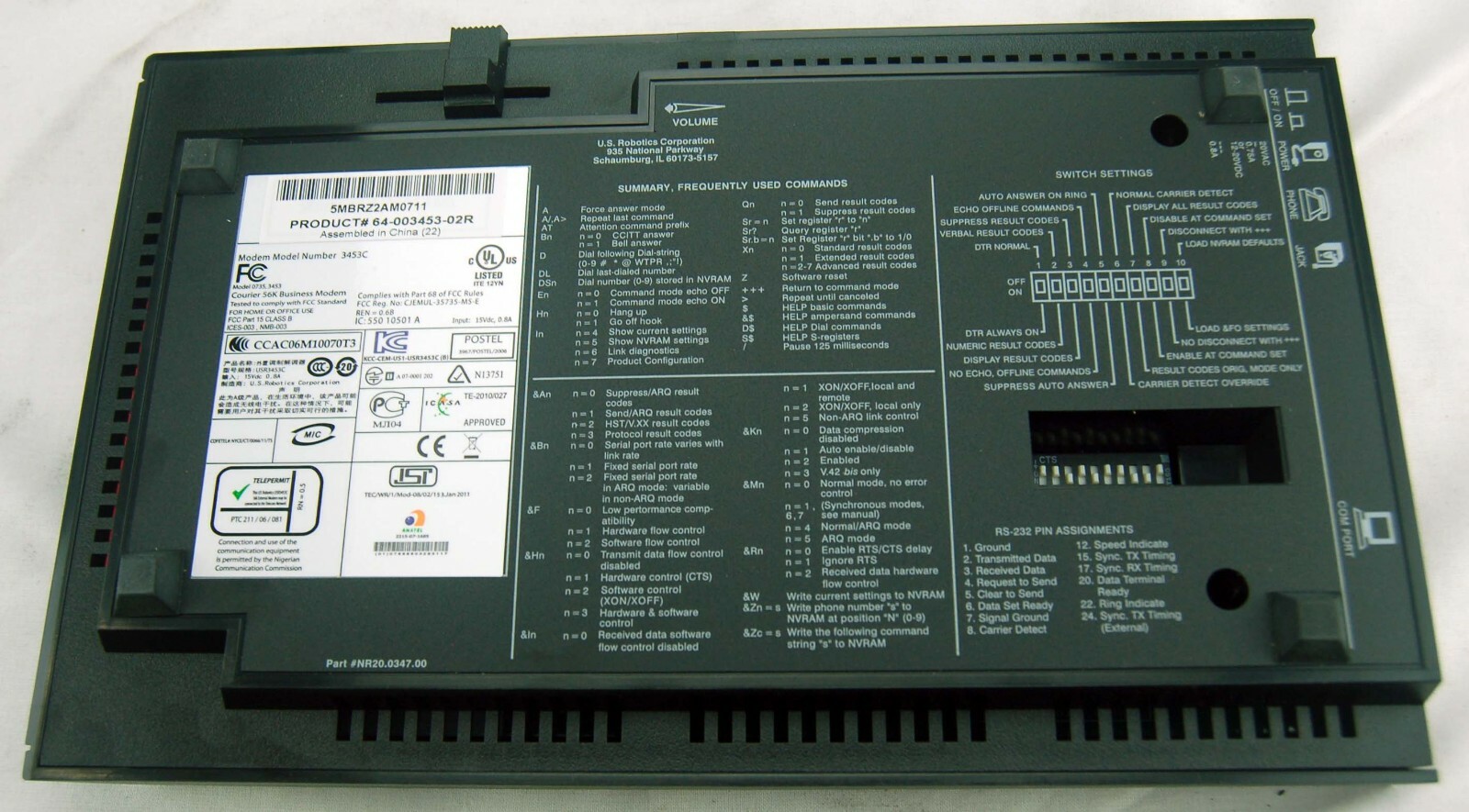56 K MODEM- USR3453C-10038357