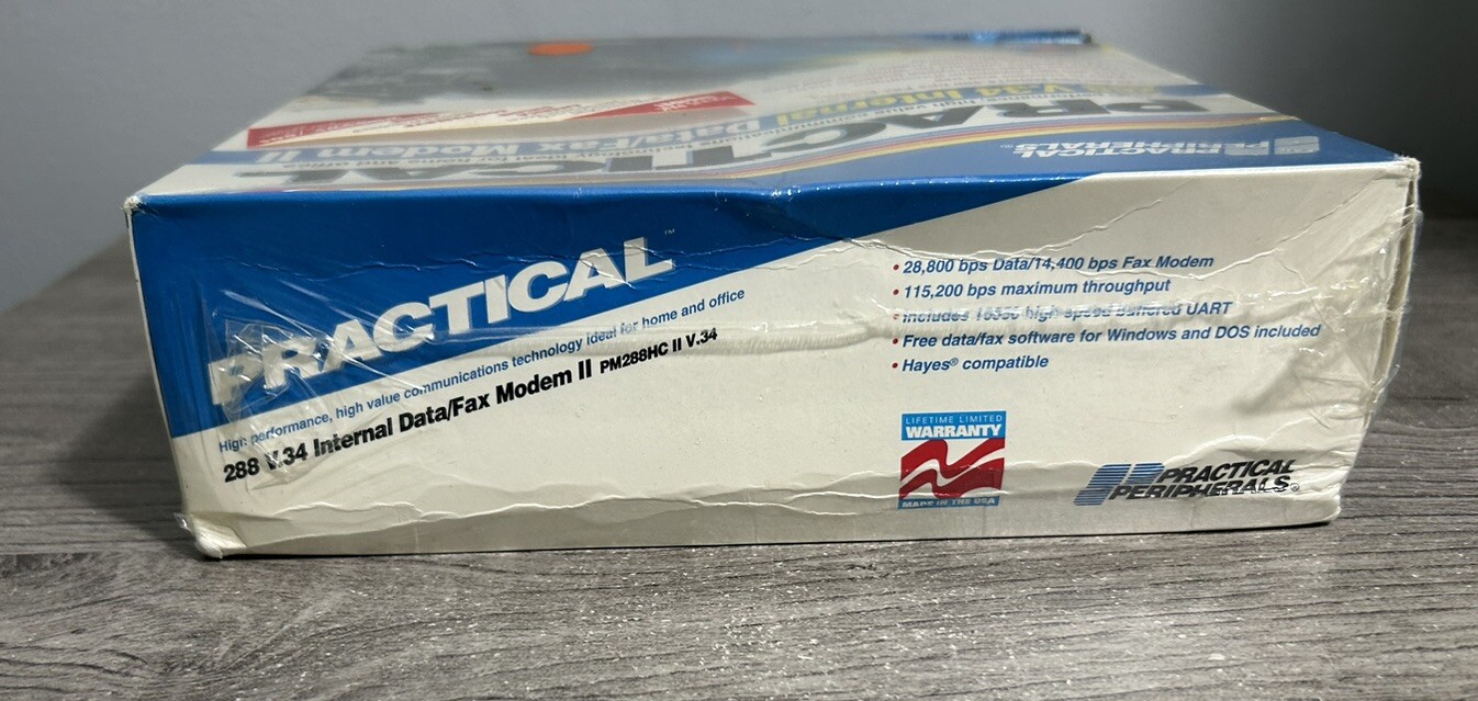 Practical Peripherals PM288HC II V.34 Internal Data/Fax Modem NOS Sealed 1994