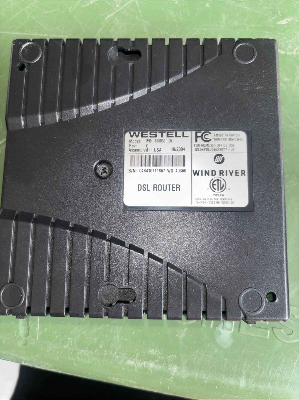 WESTELL MODEL 6100 ROUTER WITH ADAPTER