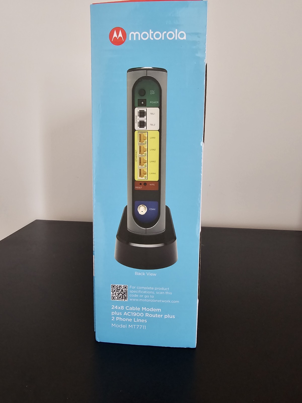 Motorola MT7711 24X8 Cable Modem/Router with Two Phone Ports, DOCSIS 3.0 Modem