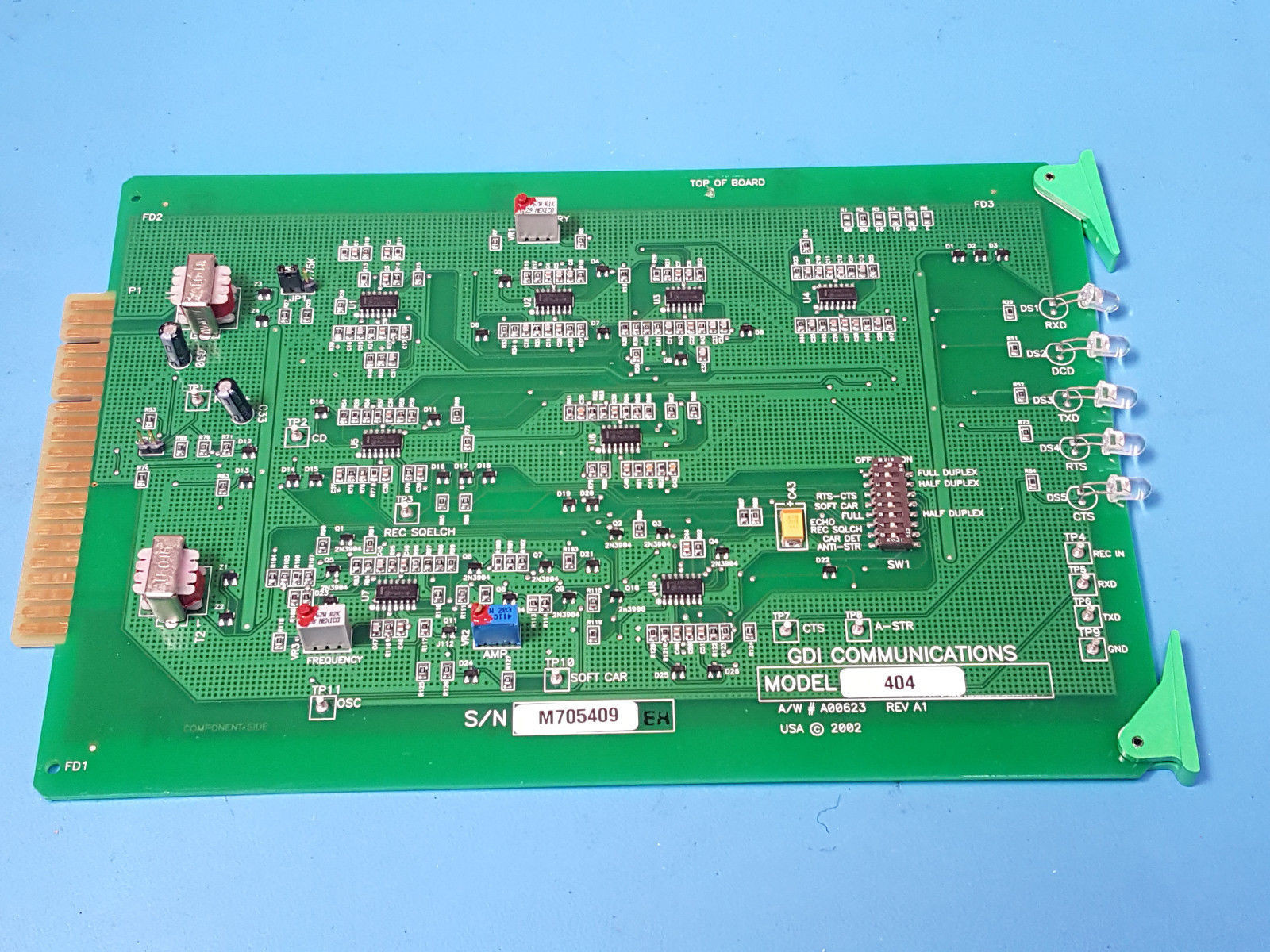 GDI Modem, 400 Series, Model 404, REV A1 Internal Card
