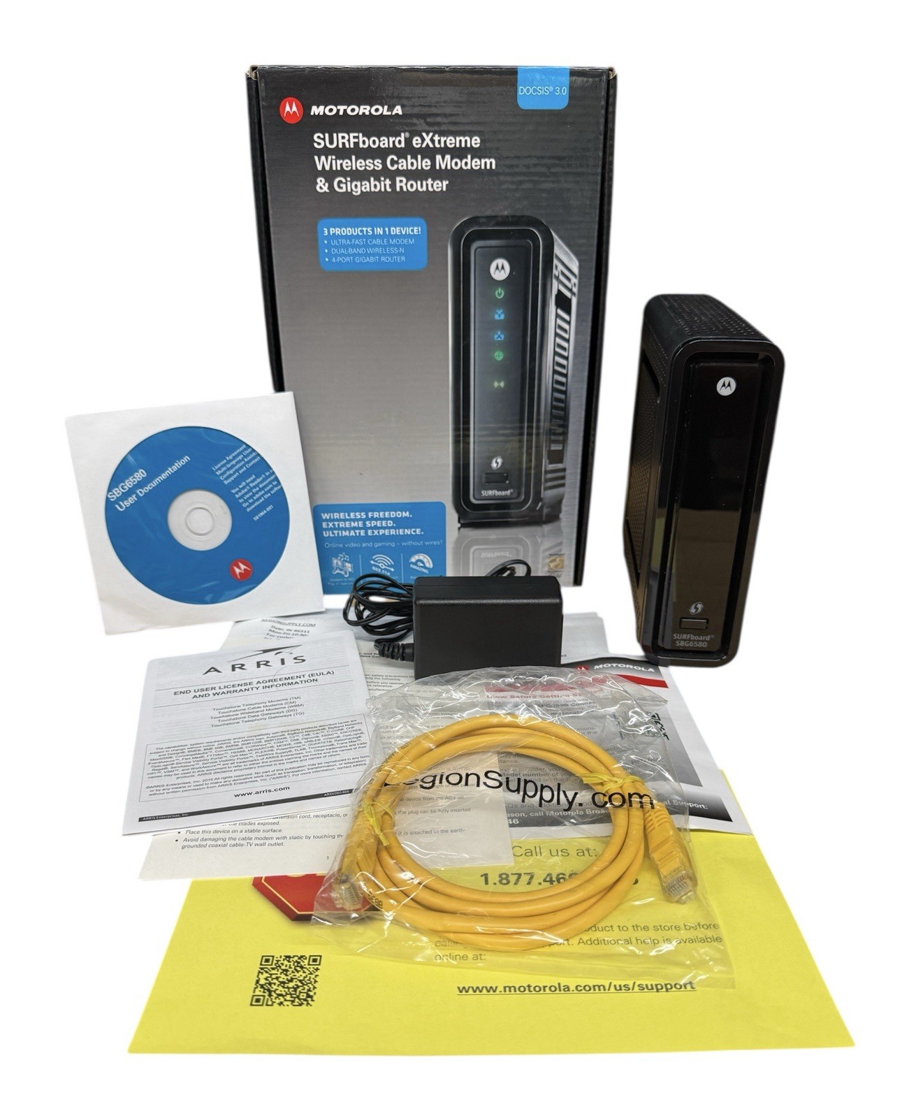 Motorola ARRIS SURFboard SBG6580 DOCSIS 3.0 Cable Modem and Wi-Fi Router N300