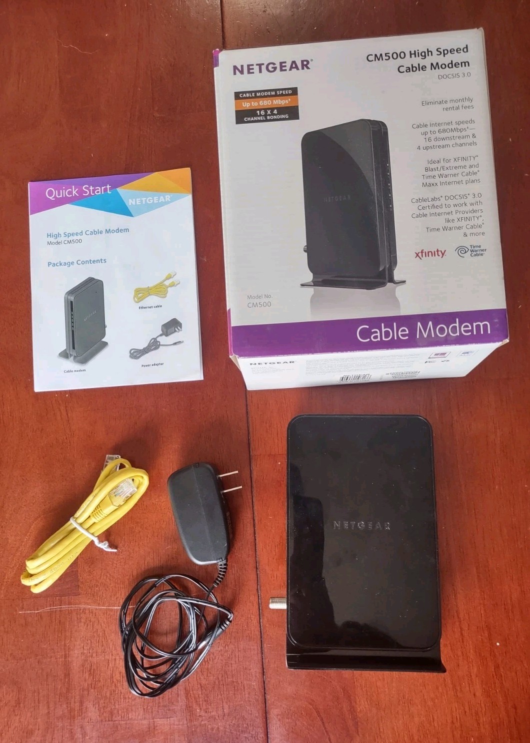 NETGEAR CM500 (CM500100NAS) 680 Mbps – Black Tested and Works Great