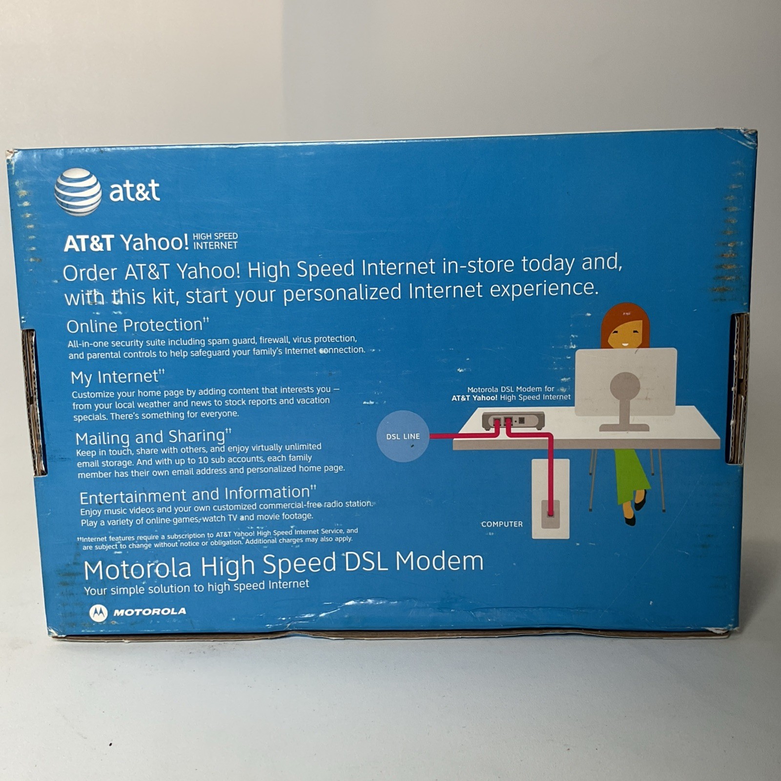 AT&T Motorola High Speed DSL Modem 2210–02-M002 – Open Box