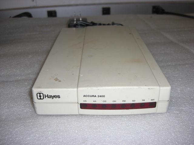 Hayes Accura 2400 External Modem w/ AC Adapter