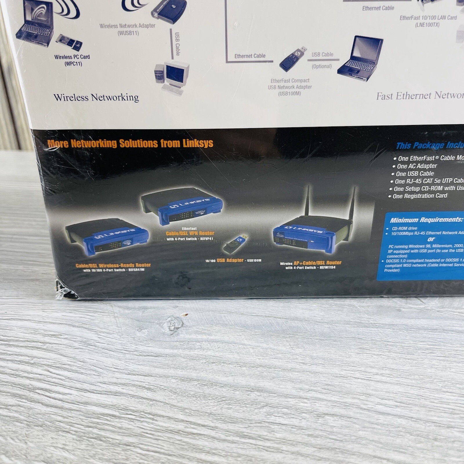 Linksys BEFCMU10 Cable Modem with Cable and USB and Ethernet Connections SEALED