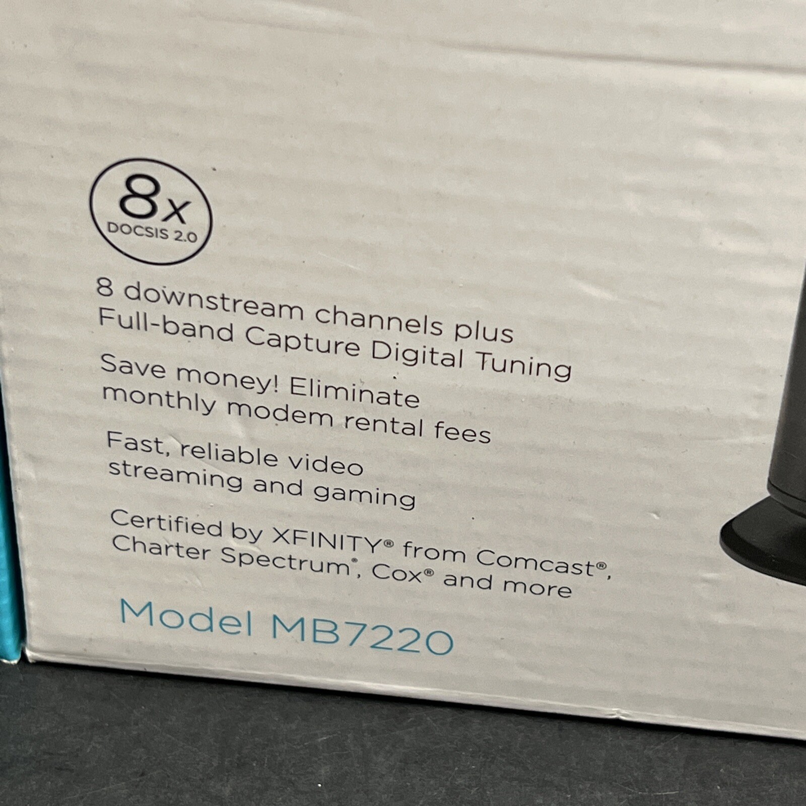 Cable Modem MOTOROLA 8×4 Model MB7220, DOCSIS 3.0 343Mbps Download