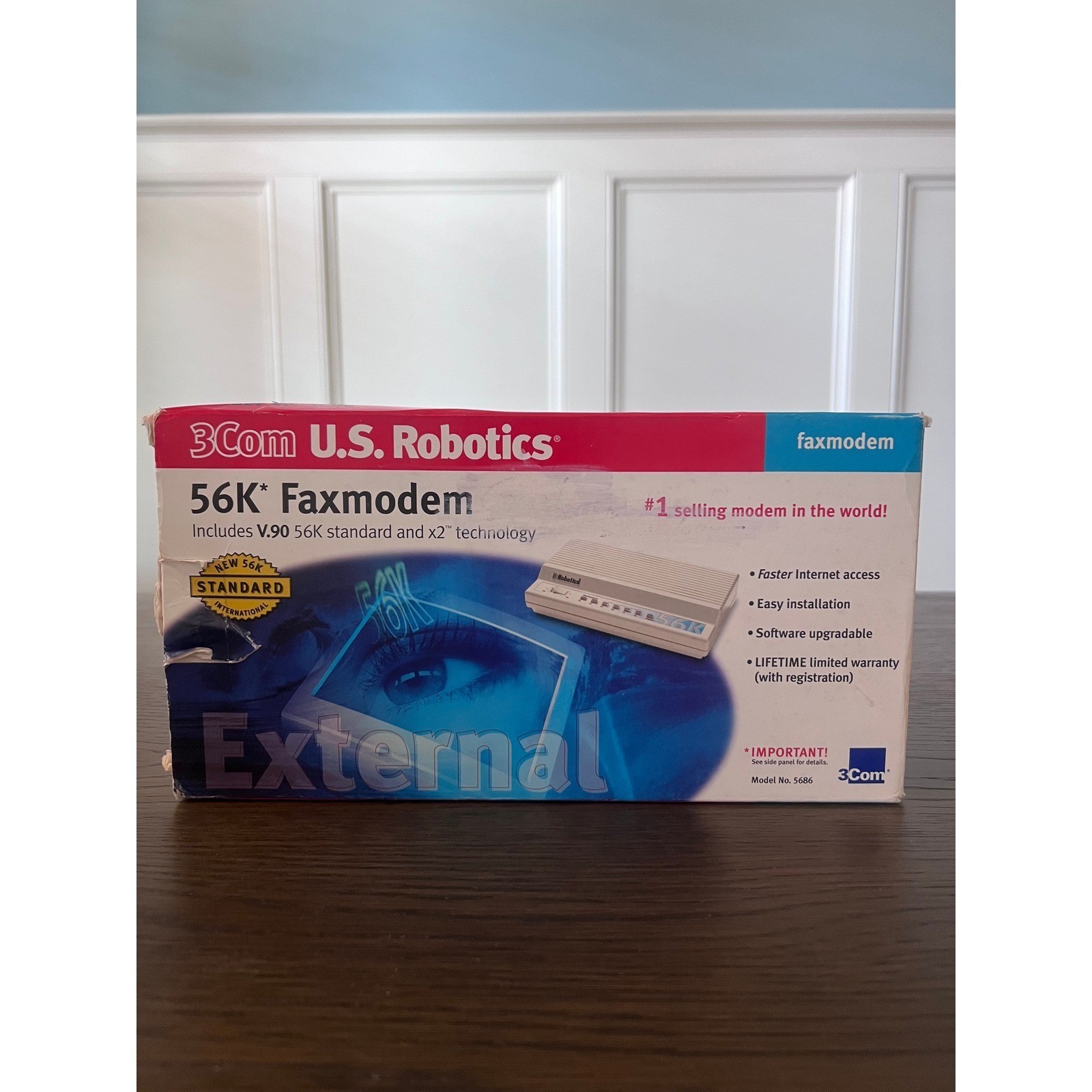 3Com US Robotics 56K Faxmodem External Model 5686 V90 x2 Technology