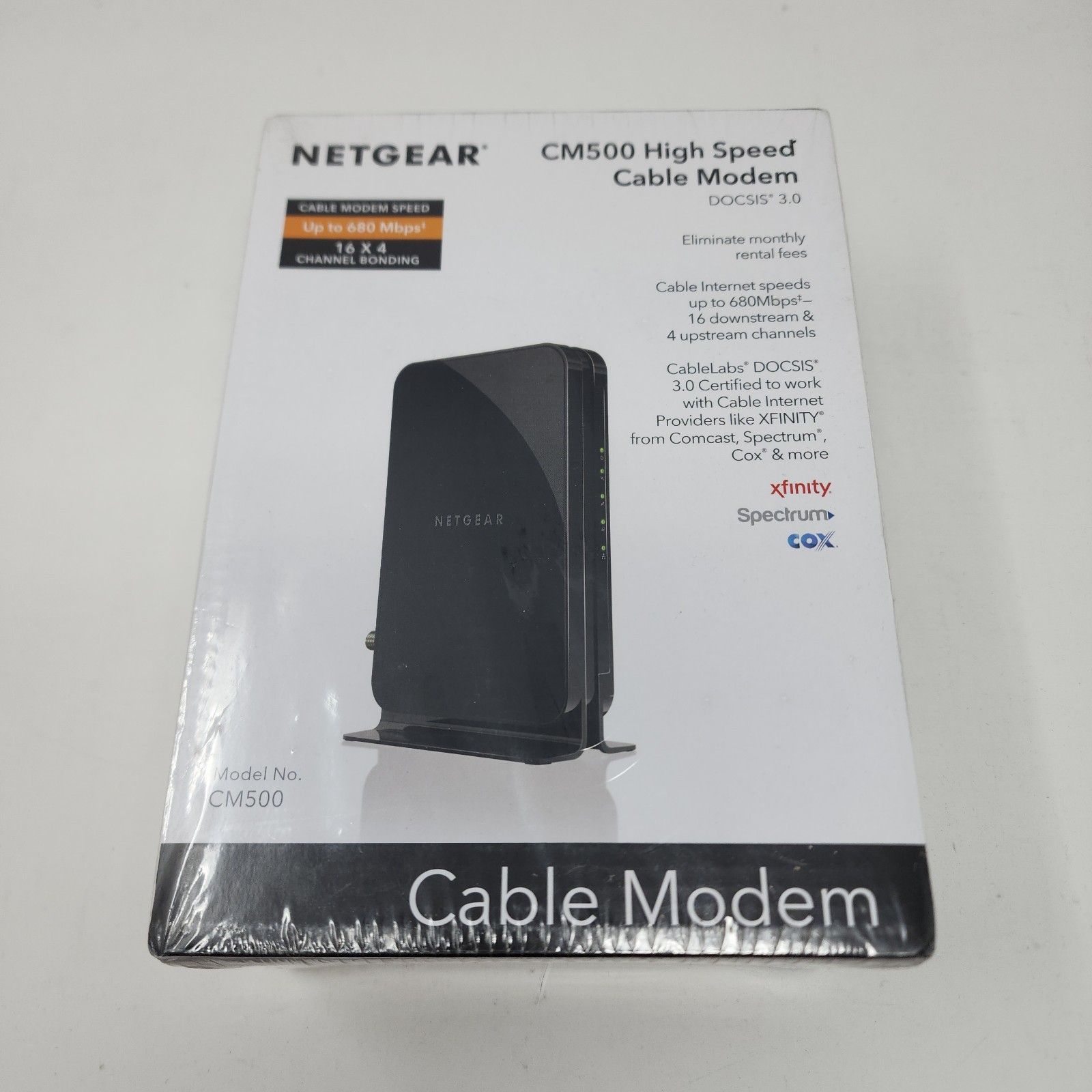 New NETGEAR CM500 16×4 DOCSIS 3.0 Cable Modem 680mbps Xfinity Spectrum Cox
