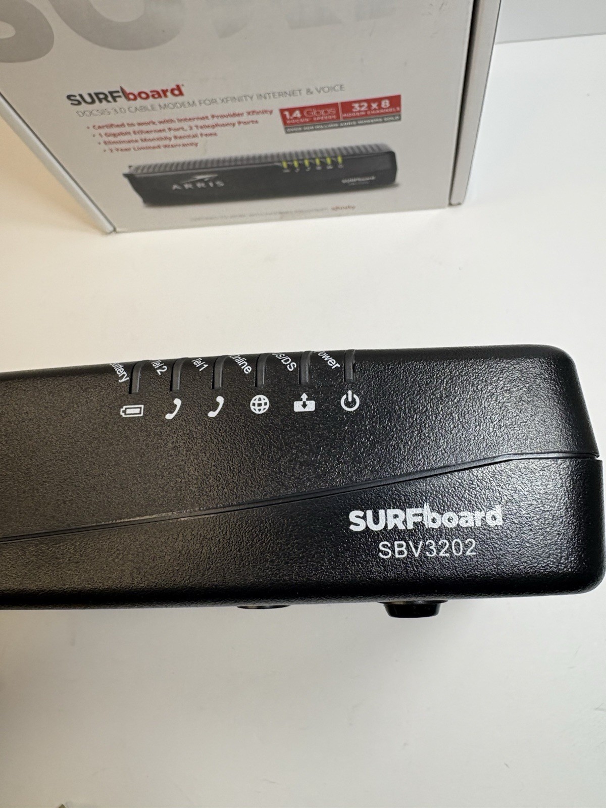 ARRIS SBV3202 Docsis 3.0 Voice Cable Modem – Black