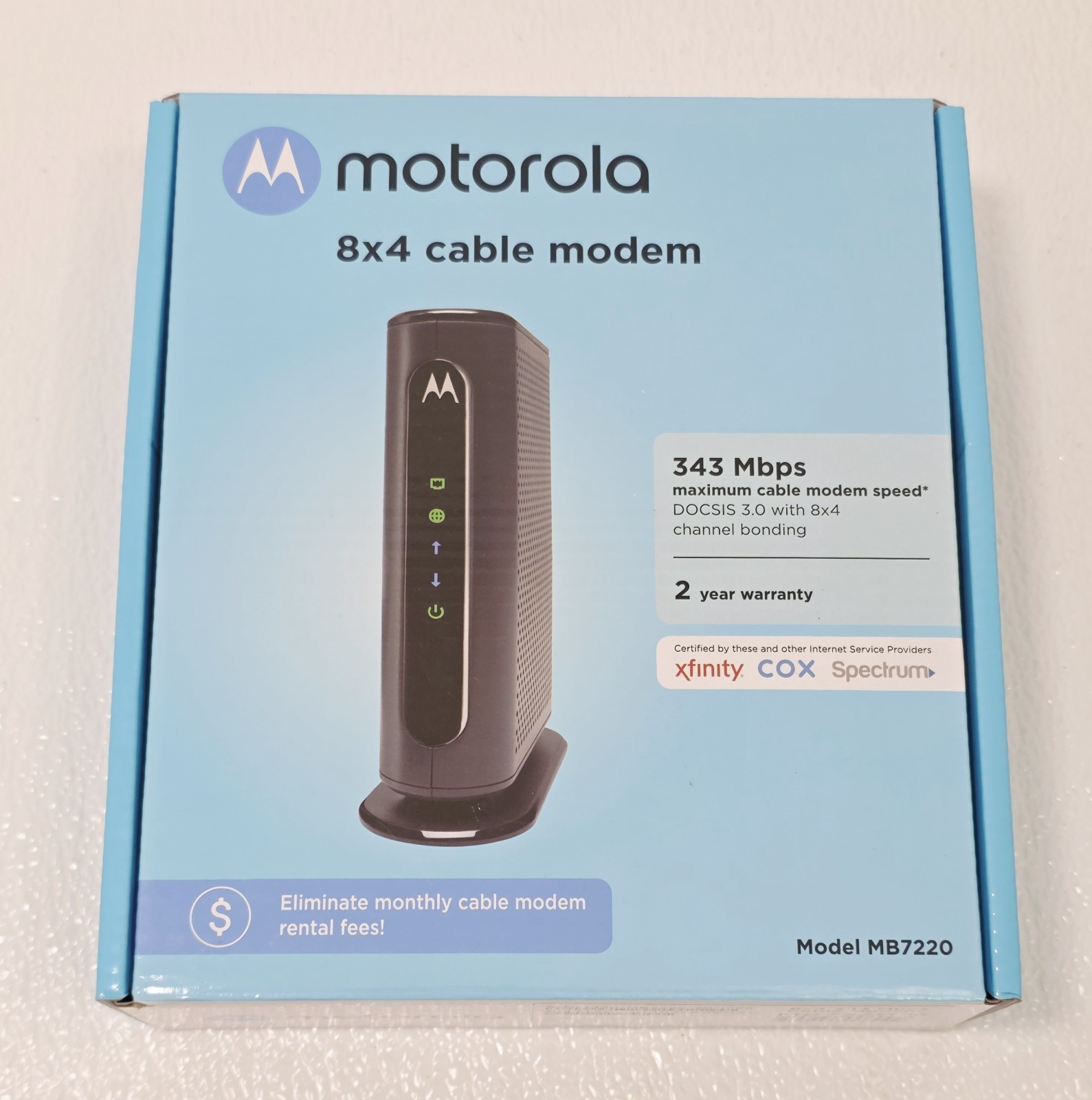 Motorola MB7220 8×4 343Mbps DOCSIS 3.0 Cable Modem