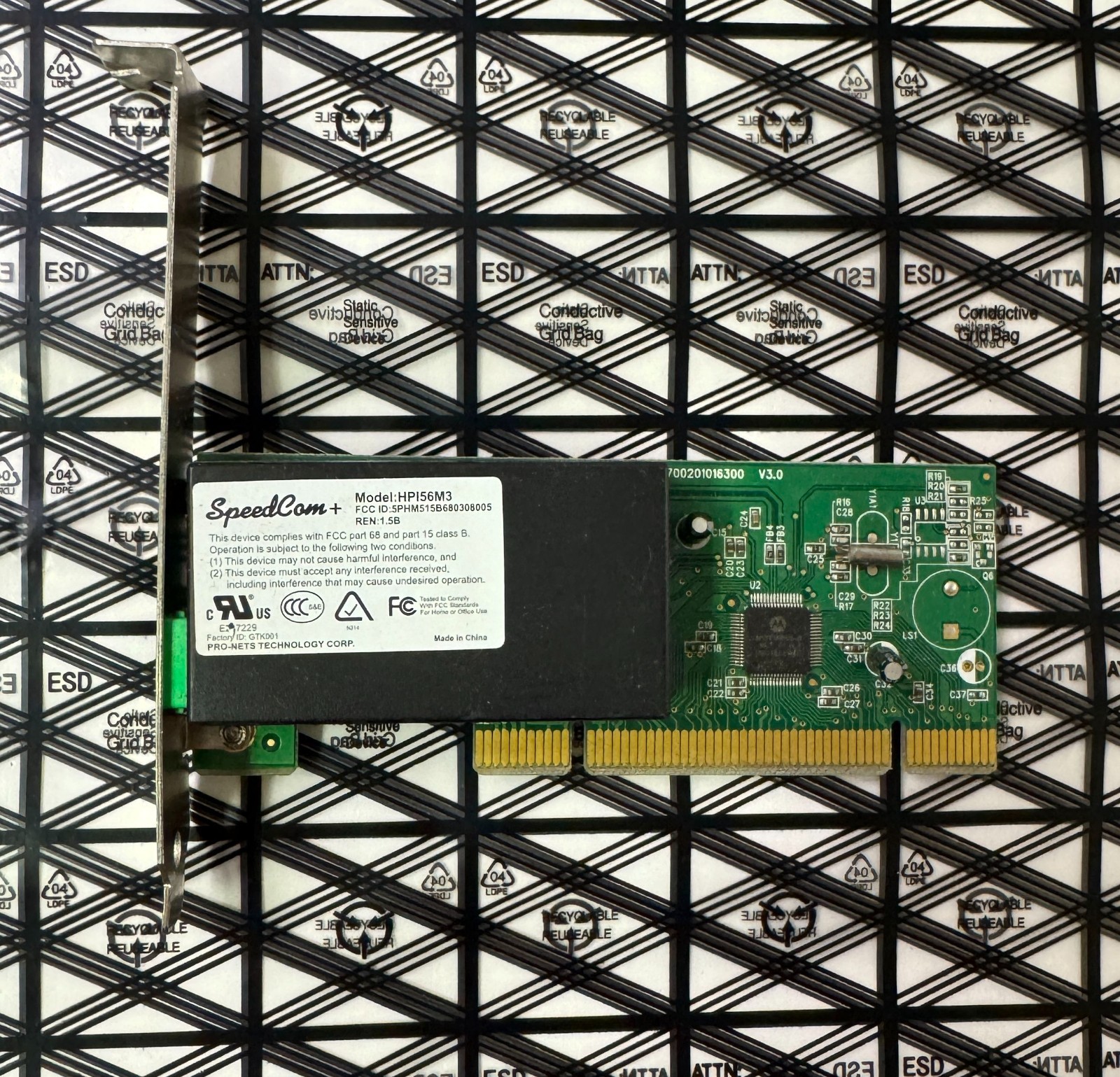 SpeedCom HPI56M3 56.6K V.90 56.6 KBps Data/Fax Analog Internal PCI Modem