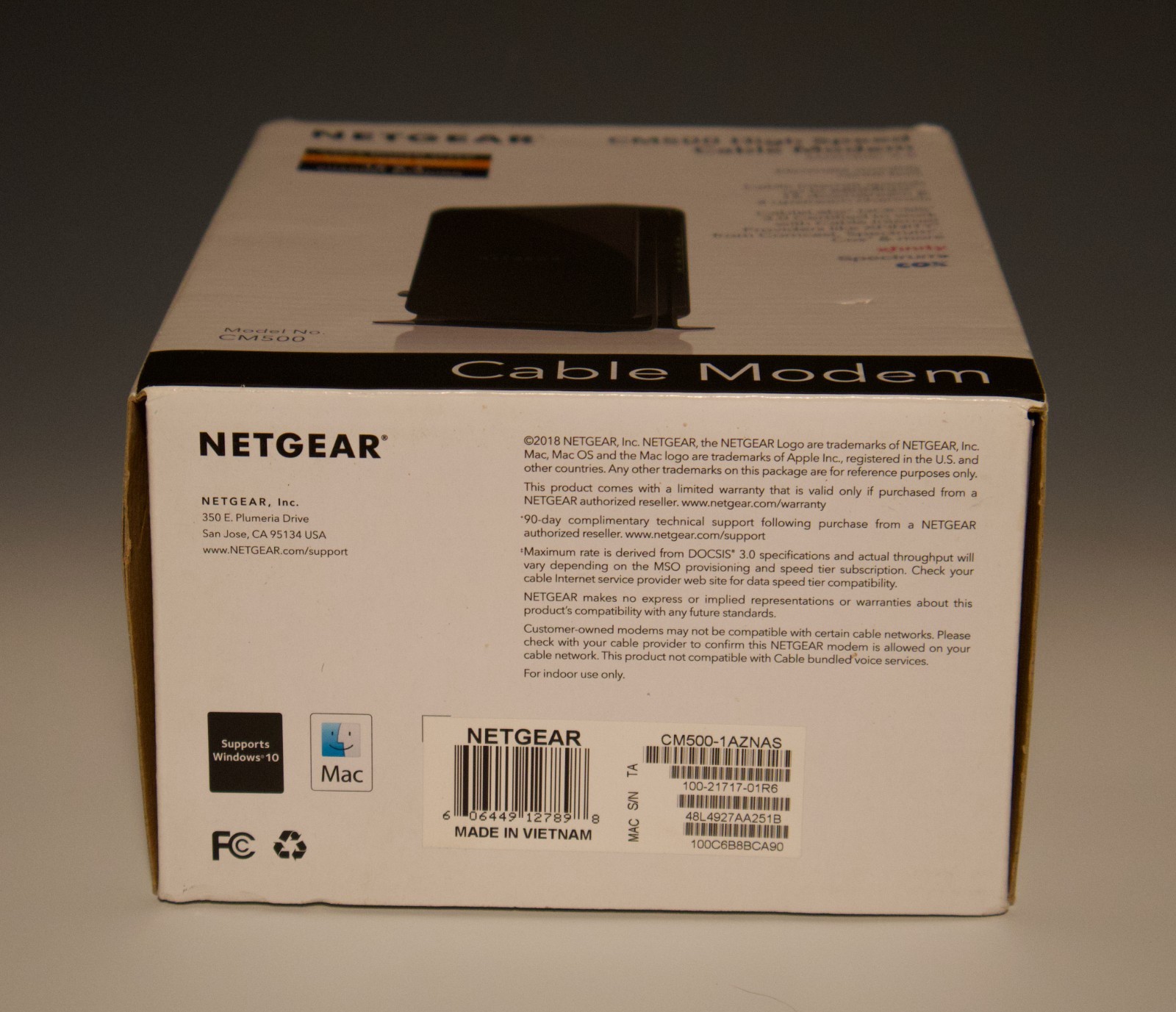 netgear cm500 high speed cable modem